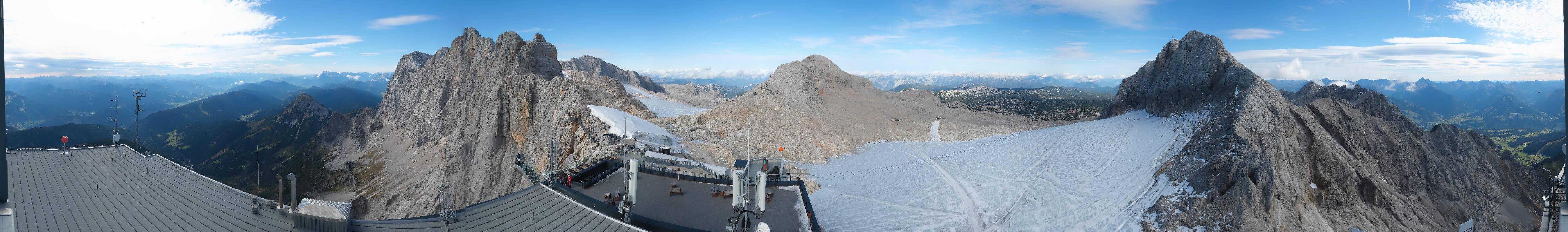Archiv Foto Webcam Dachstein Gletscher: Panoramablick von der Bergstation
