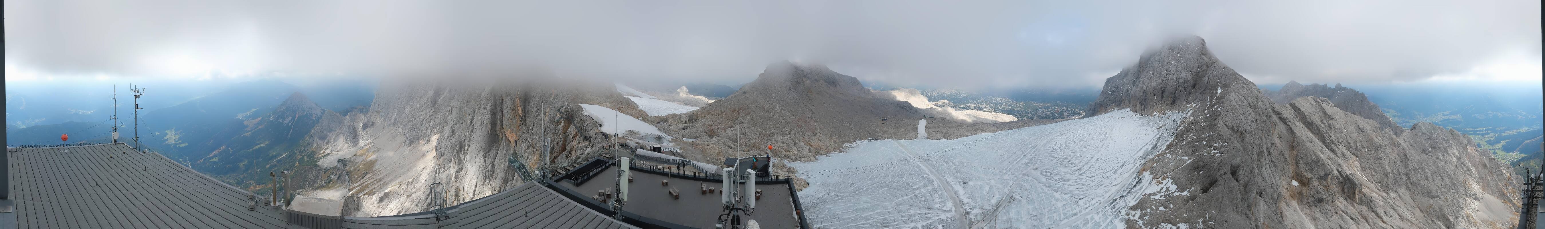 Archiv Foto Webcam Dachstein Gletscher: Panoramablick von der Bergstation
