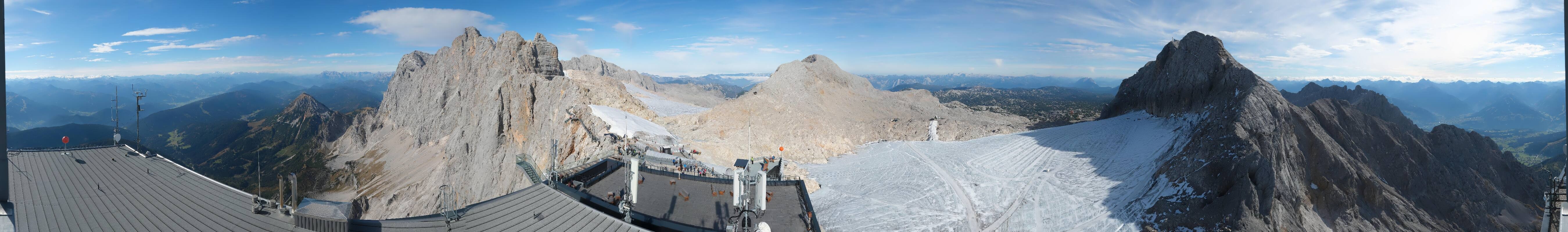Archiv Foto Webcam Dachstein Gletscher: Panoramablick von der Bergstation