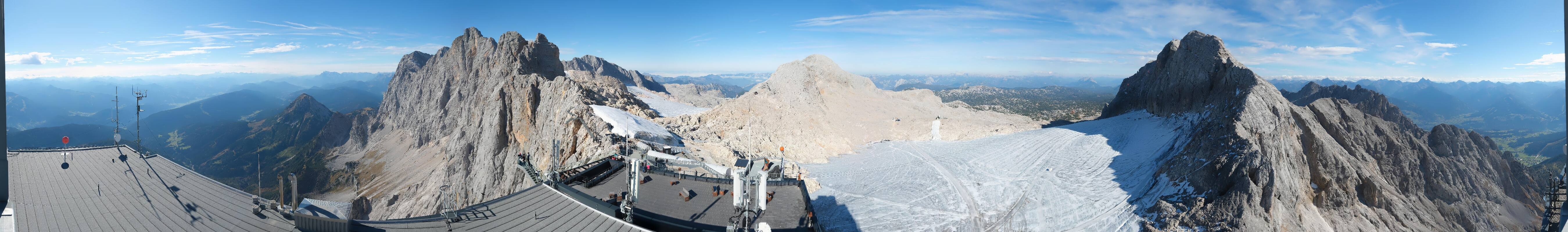 Archiv Foto Webcam Dachstein Gletscher: Panoramablick von der Bergstation