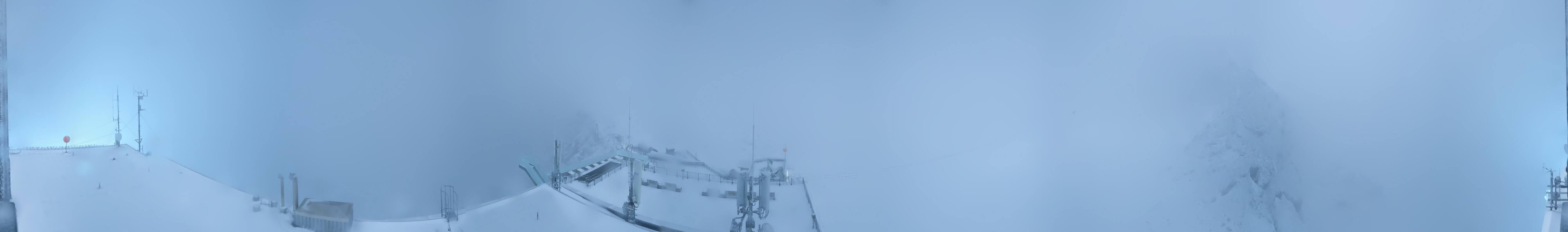 Archiv Foto Webcam Dachstein Gletscher: Panoramablick von der Bergstation