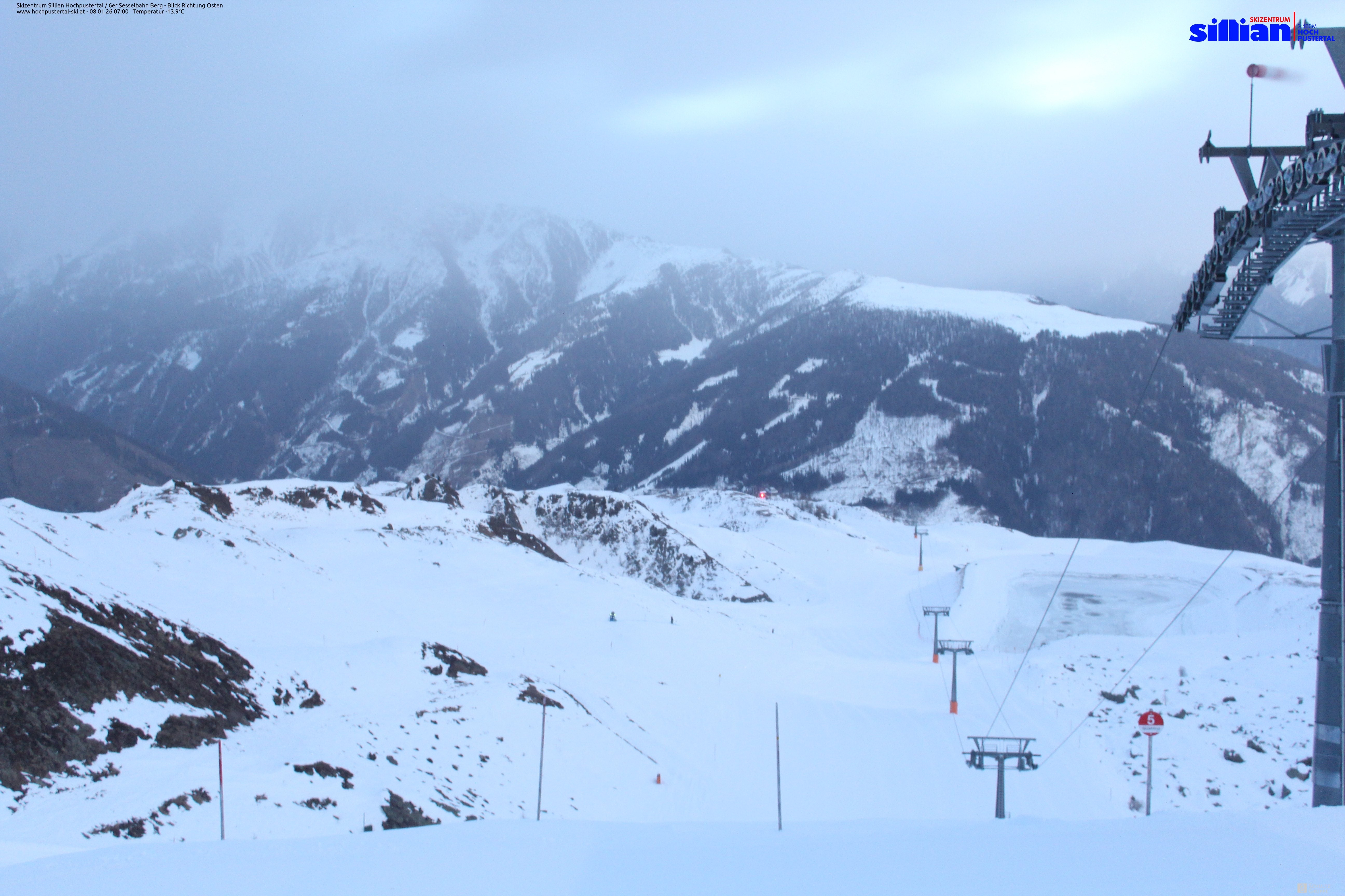 Archiv Foto Webcam Sillian, 6er-Sesselbahn Thurntaler