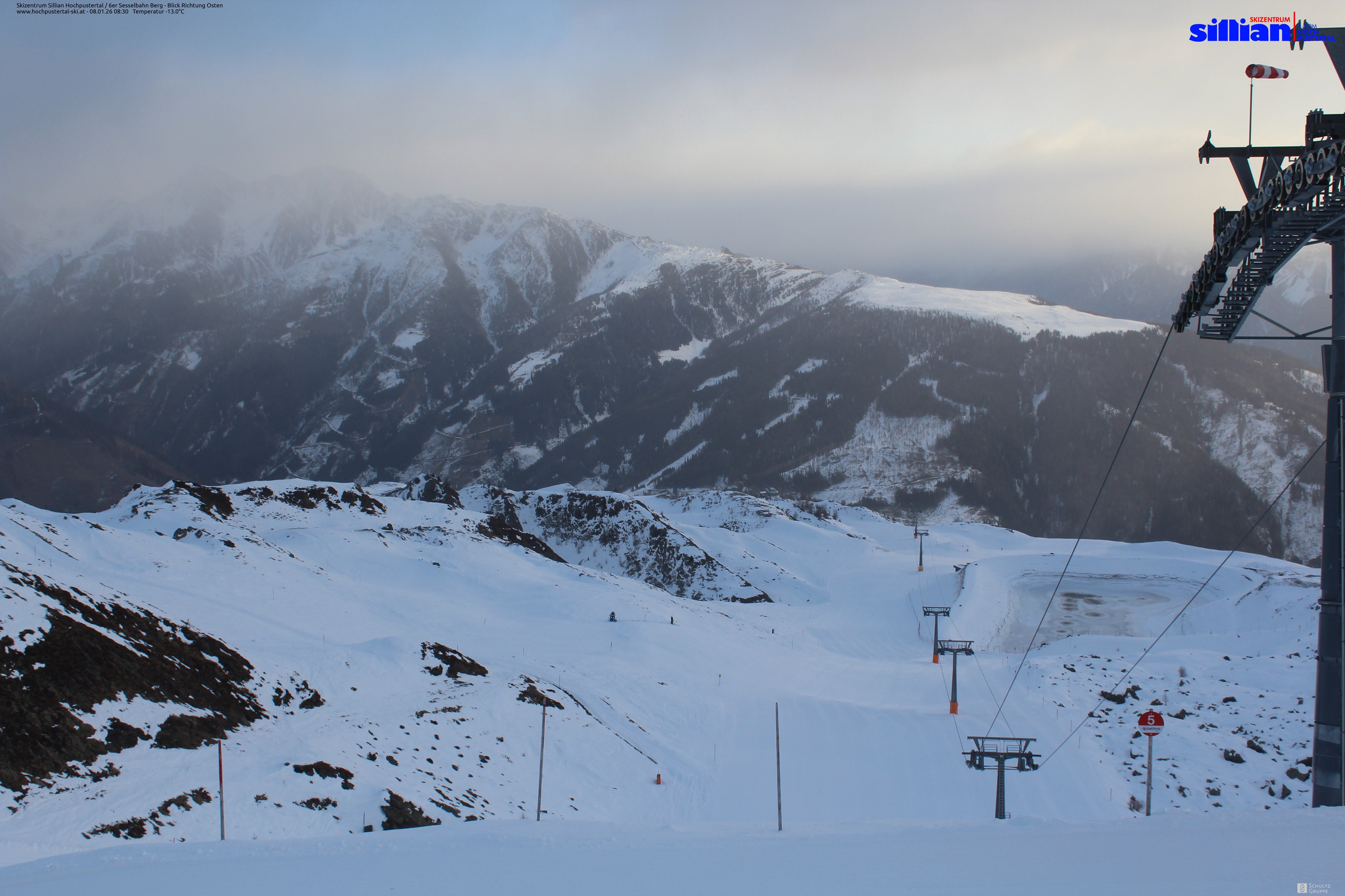 Archiv Foto Webcam Sillian, 6er-Sesselbahn Thurntaler