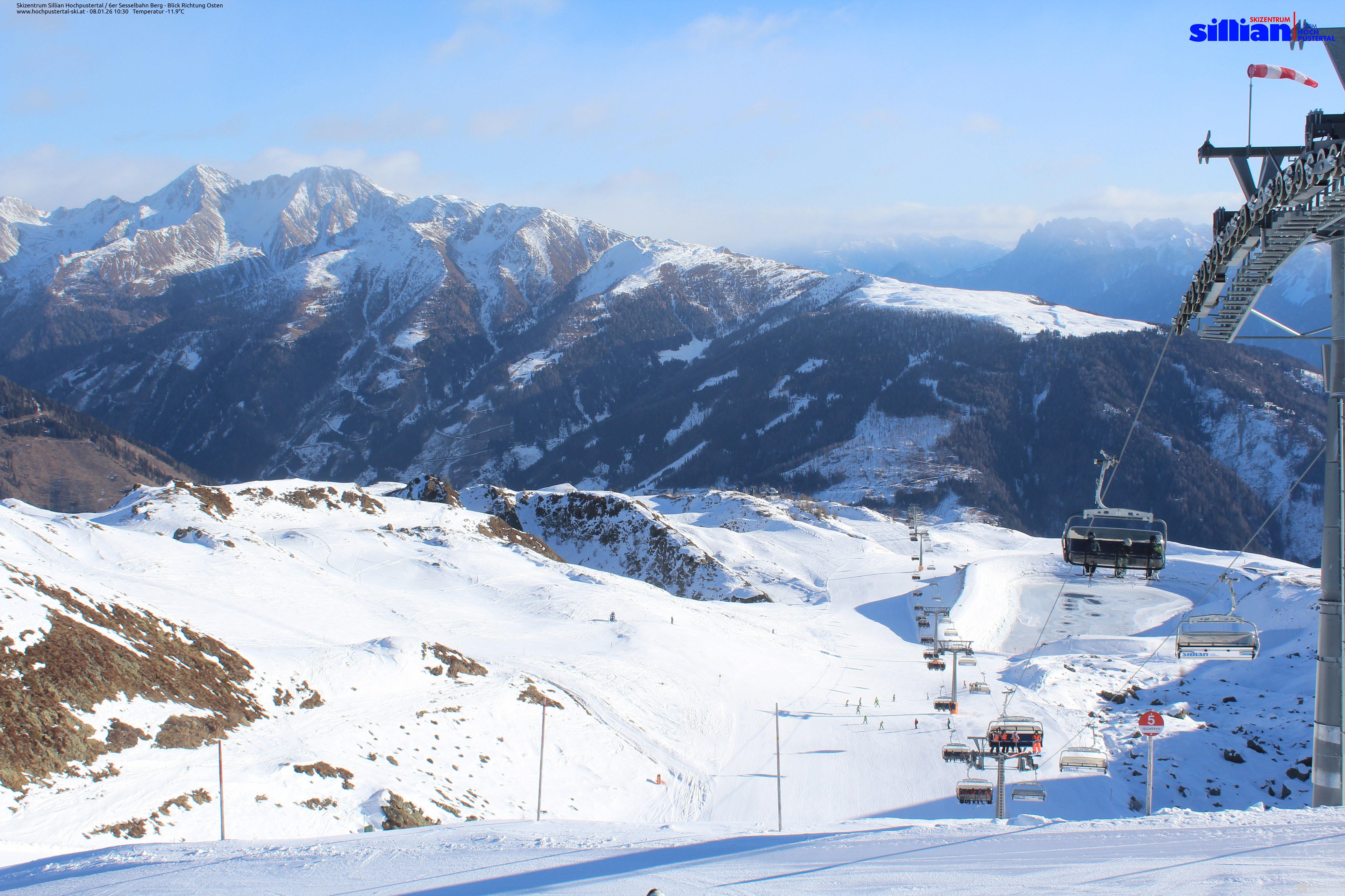 Archiv Foto Webcam Sillian, 6er-Sesselbahn Thurntaler