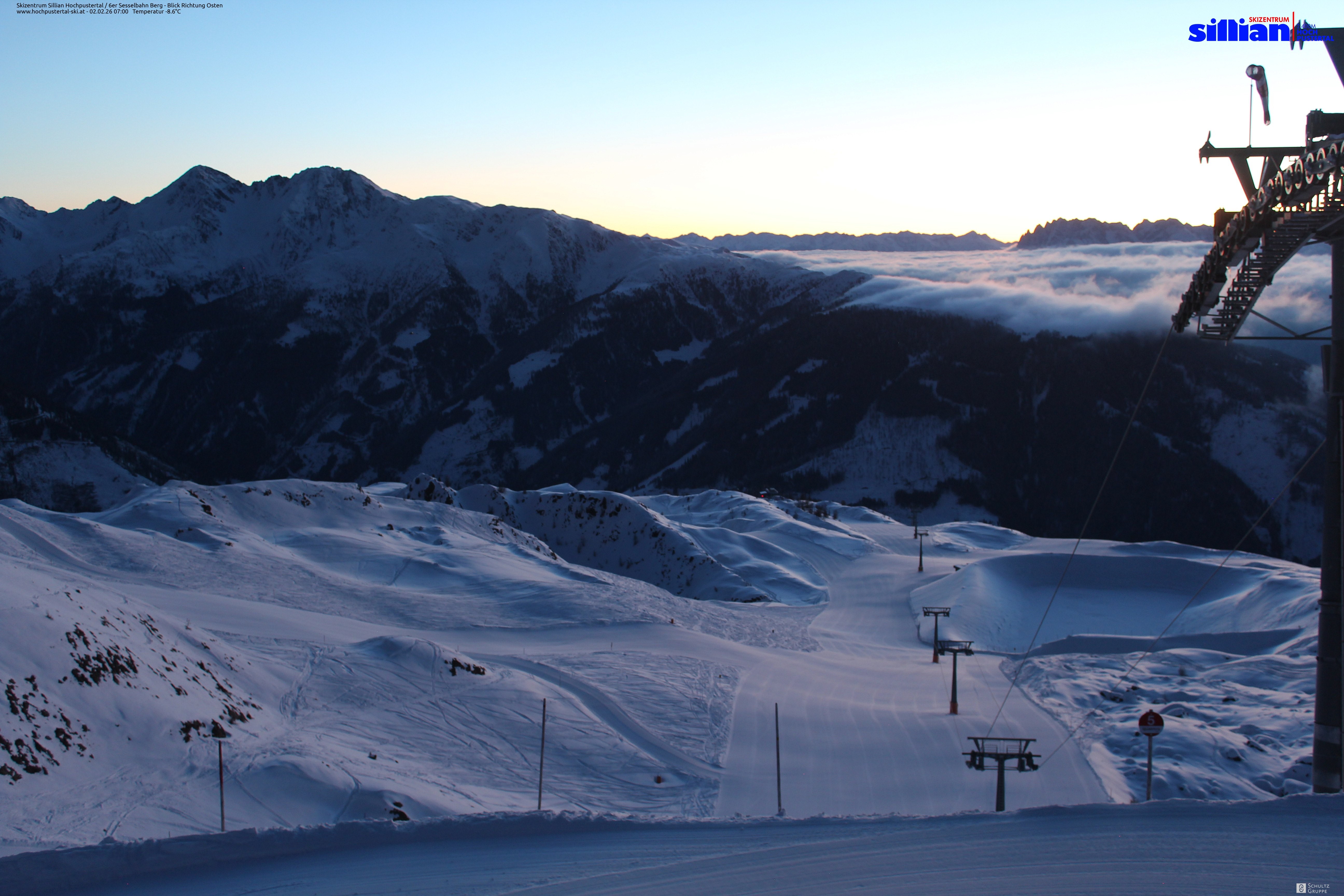 Archiv Foto Webcam Sillian, 6er-Sesselbahn Thurntaler