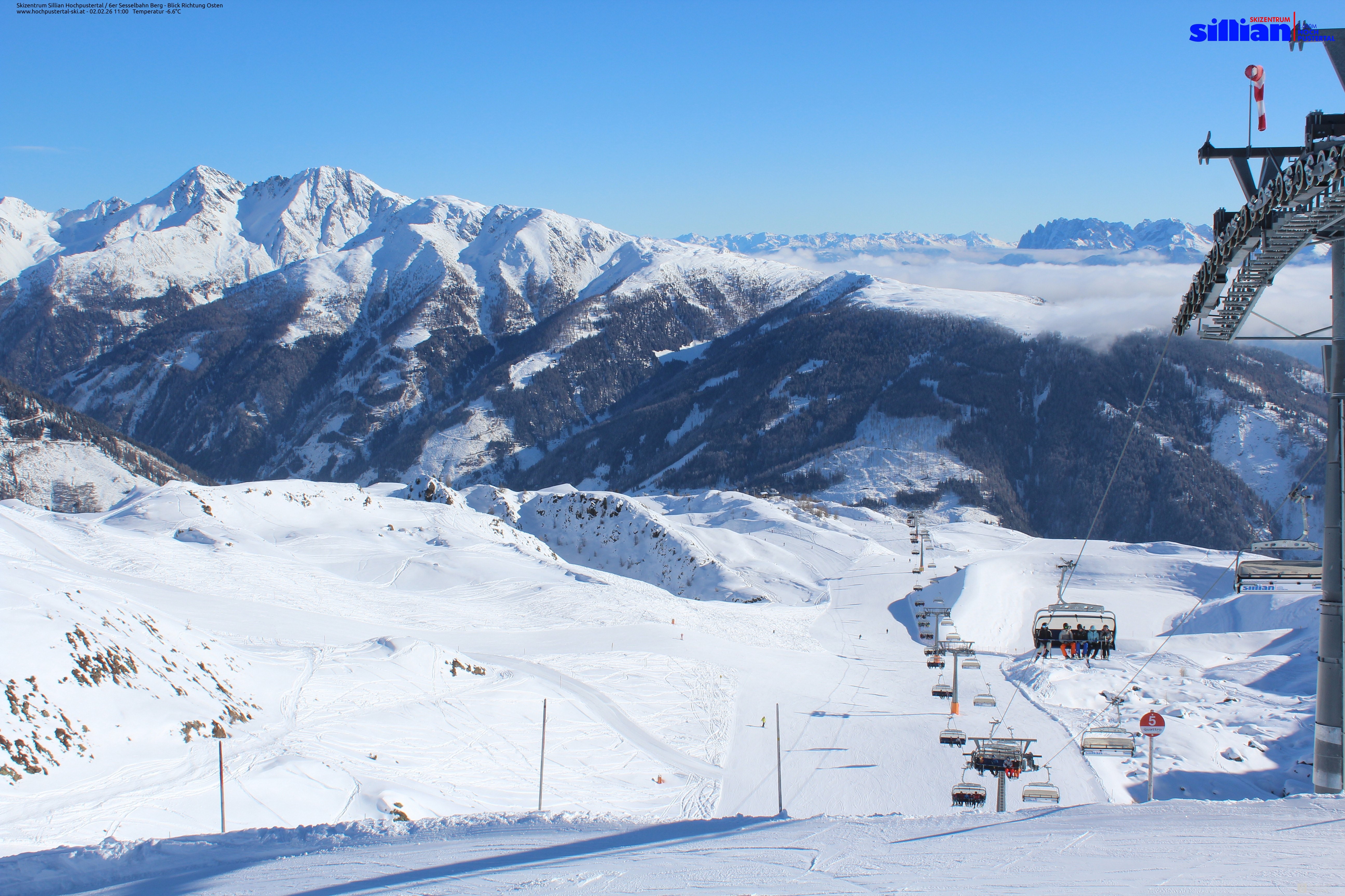 Archiv Foto Webcam Sillian, 6er-Sesselbahn Thurntaler