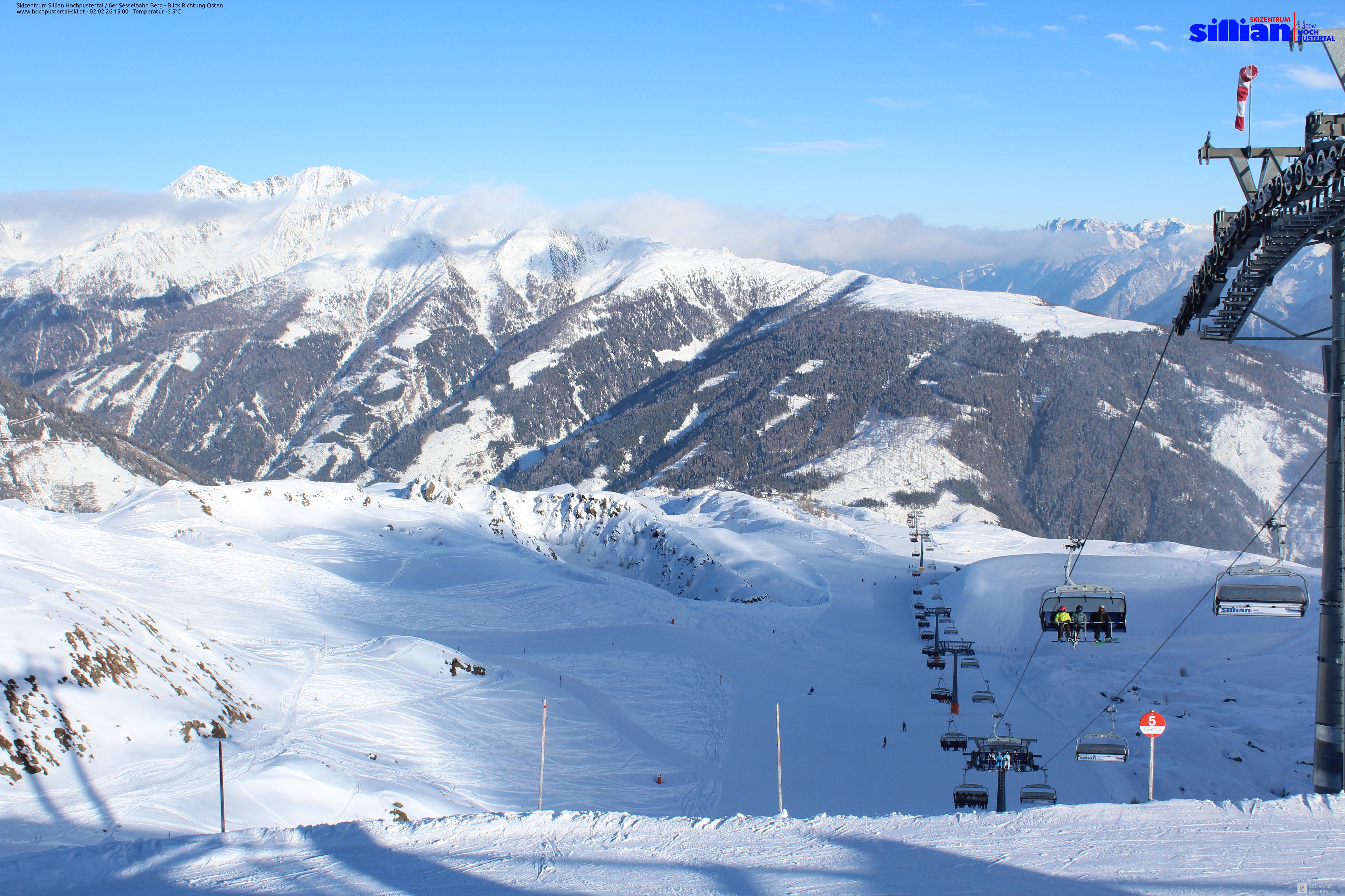 Archiv Foto Webcam Sillian, 6er-Sesselbahn Thurntaler