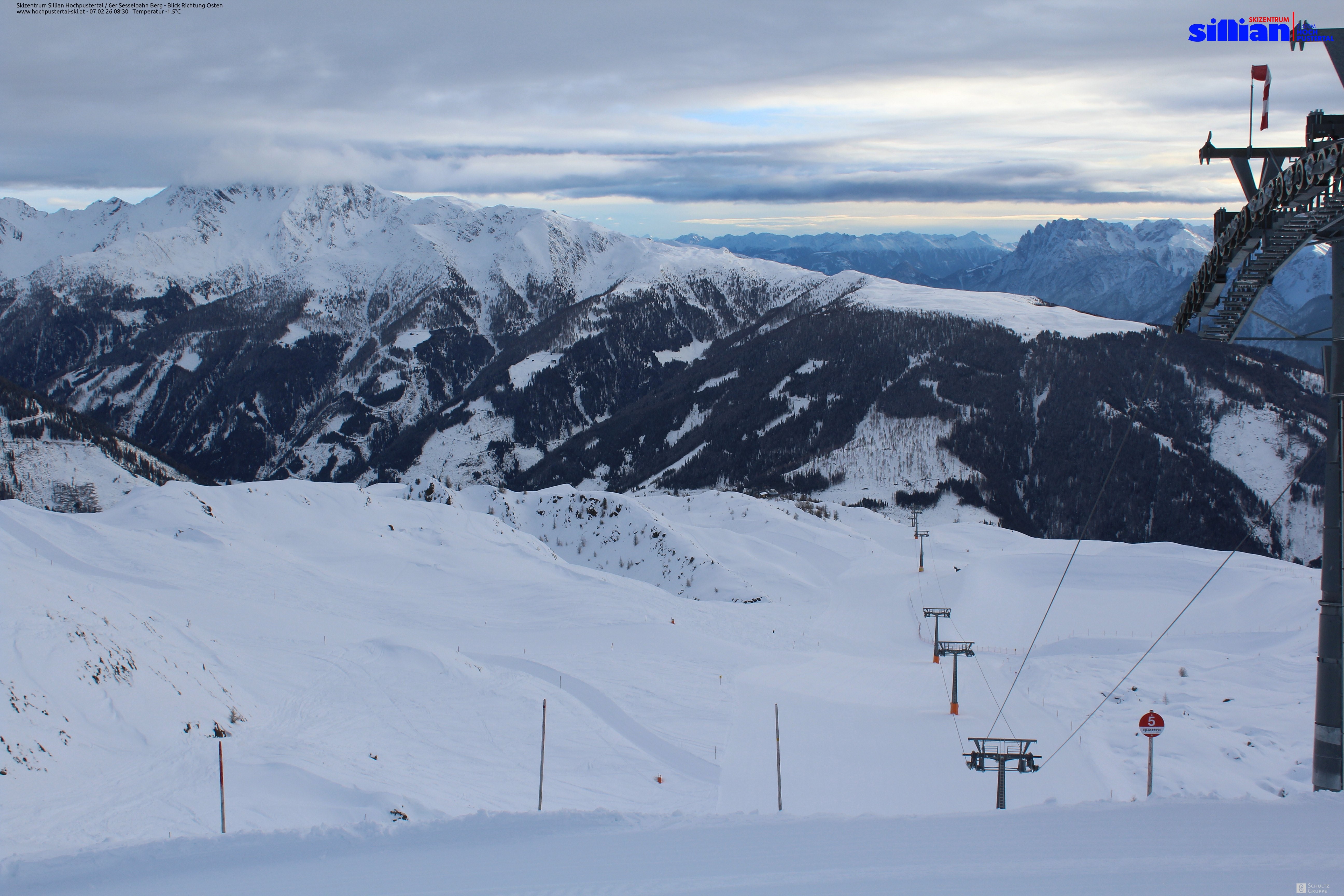 Archiv Foto Webcam Sillian, 6er-Sesselbahn Thurntaler
