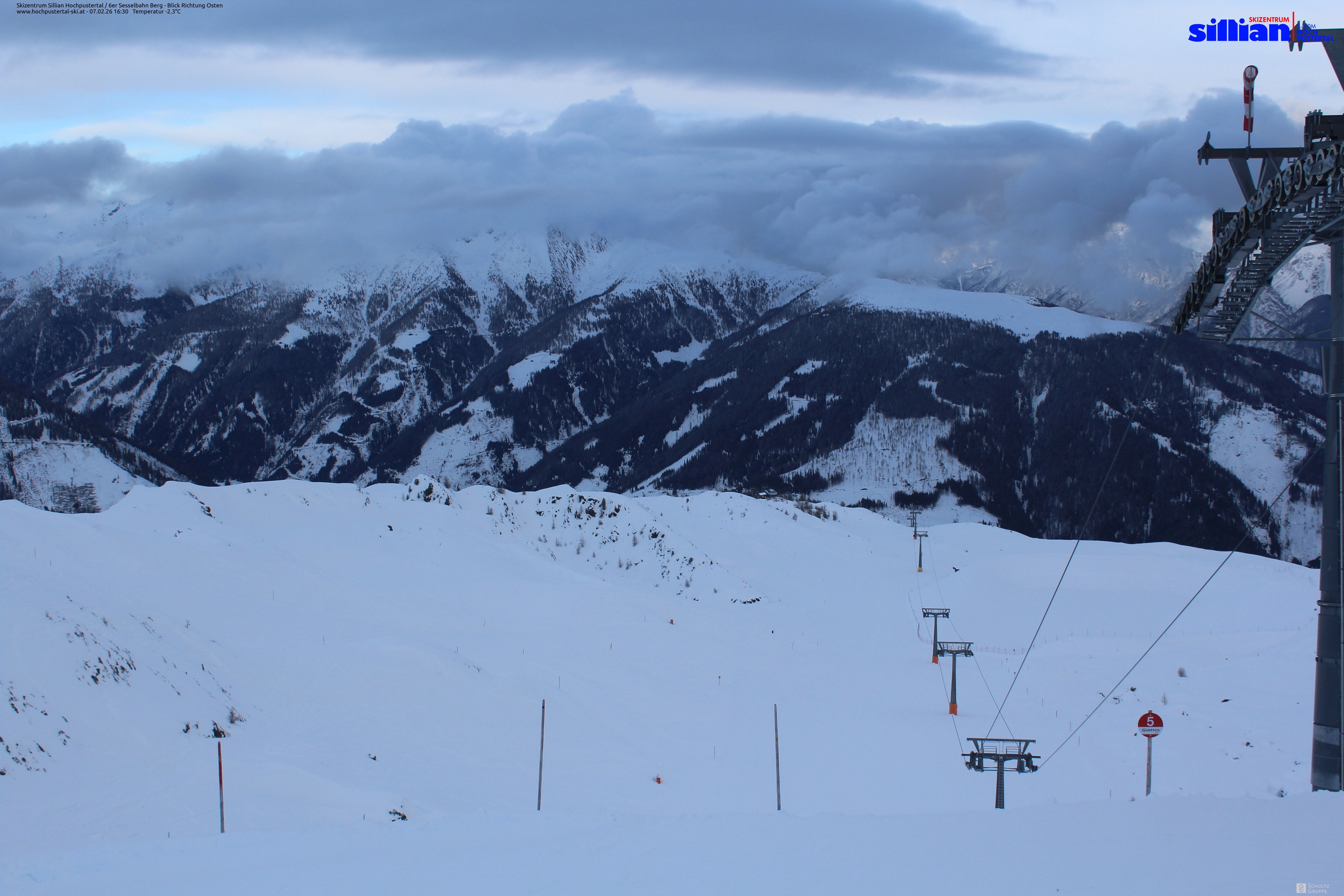 Archiv Foto Webcam Sillian, 6er-Sesselbahn Thurntaler