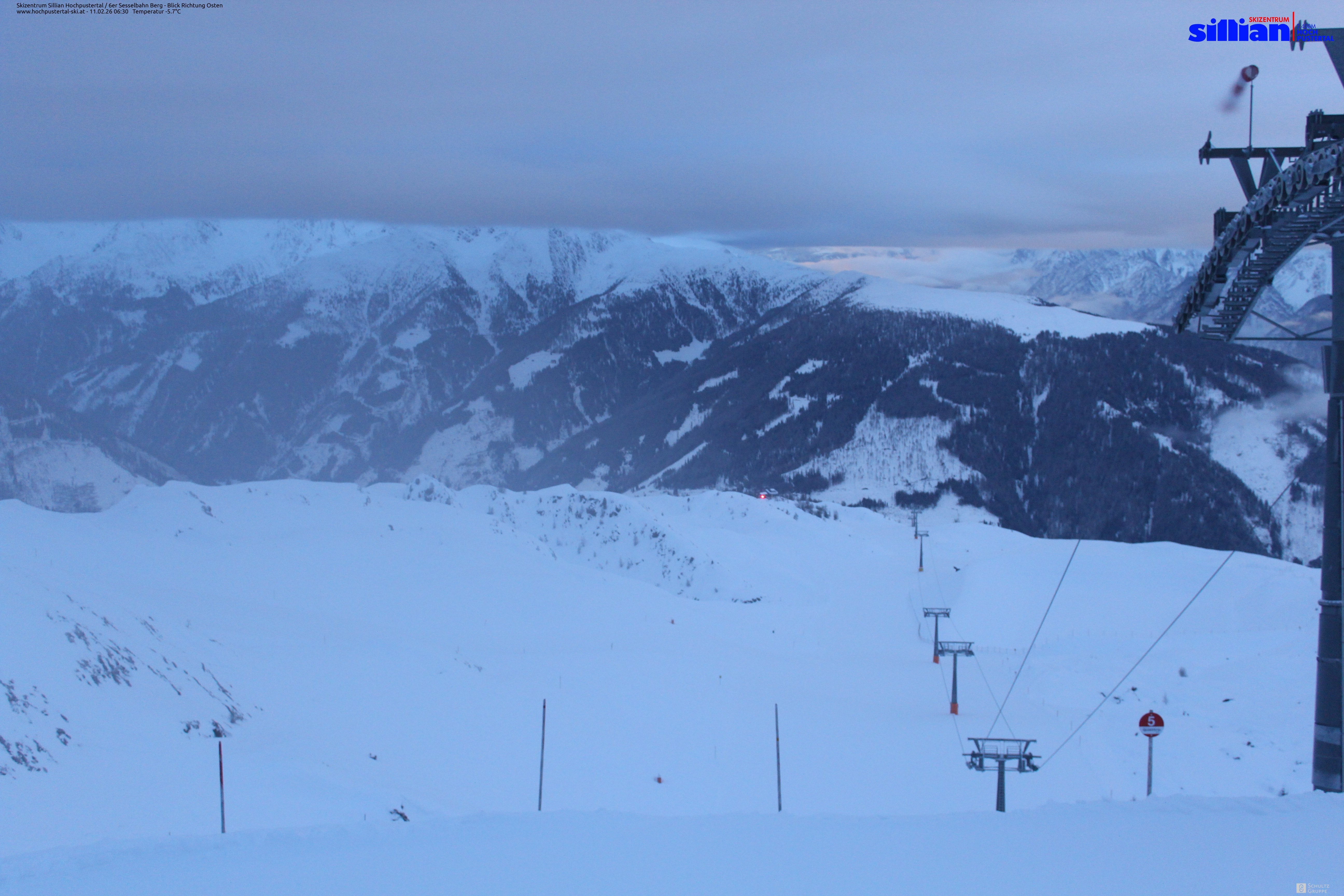 Archiv Foto Webcam Sillian, 6er-Sesselbahn Thurntaler