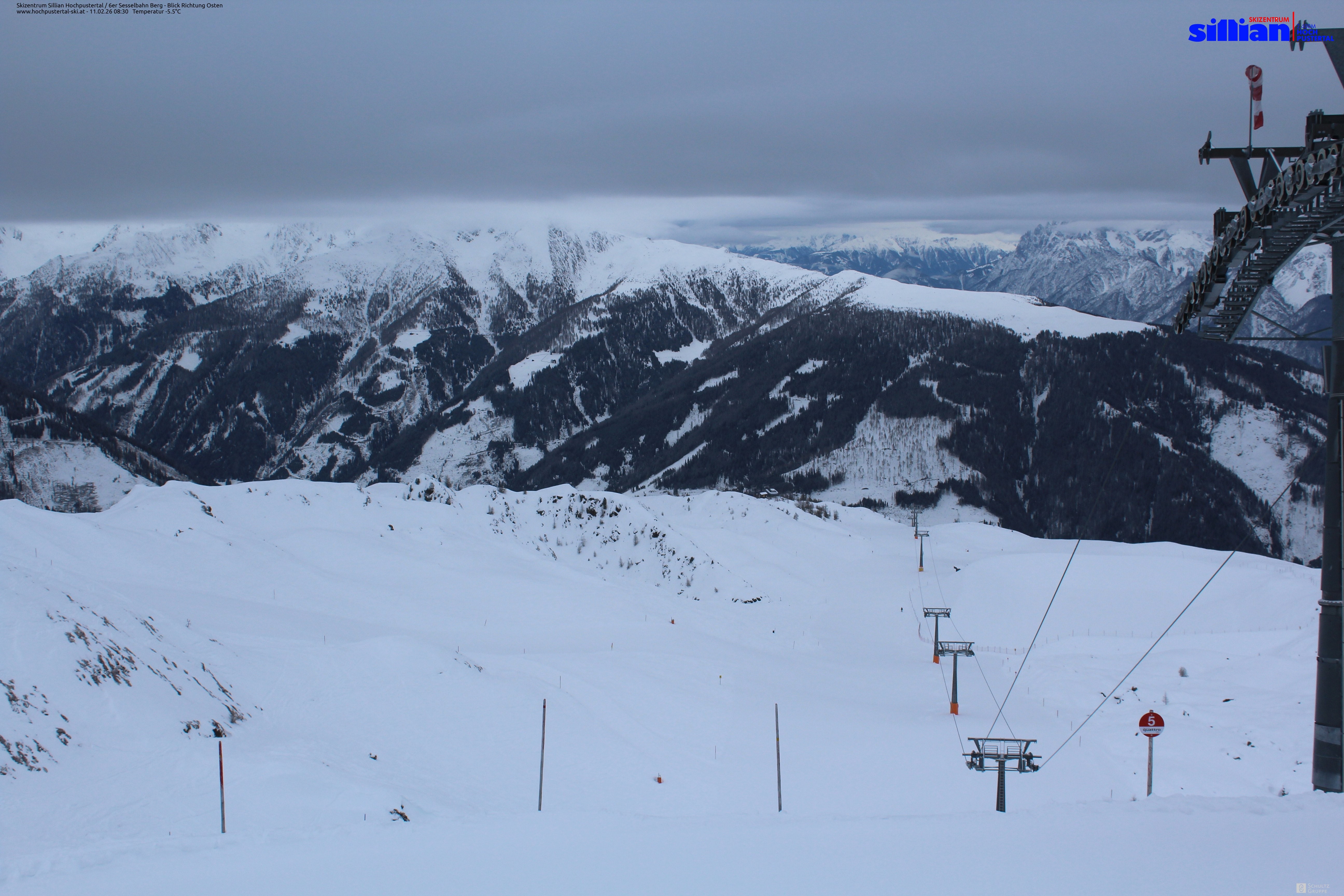 Archiv Foto Webcam Sillian, 6er-Sesselbahn Thurntaler