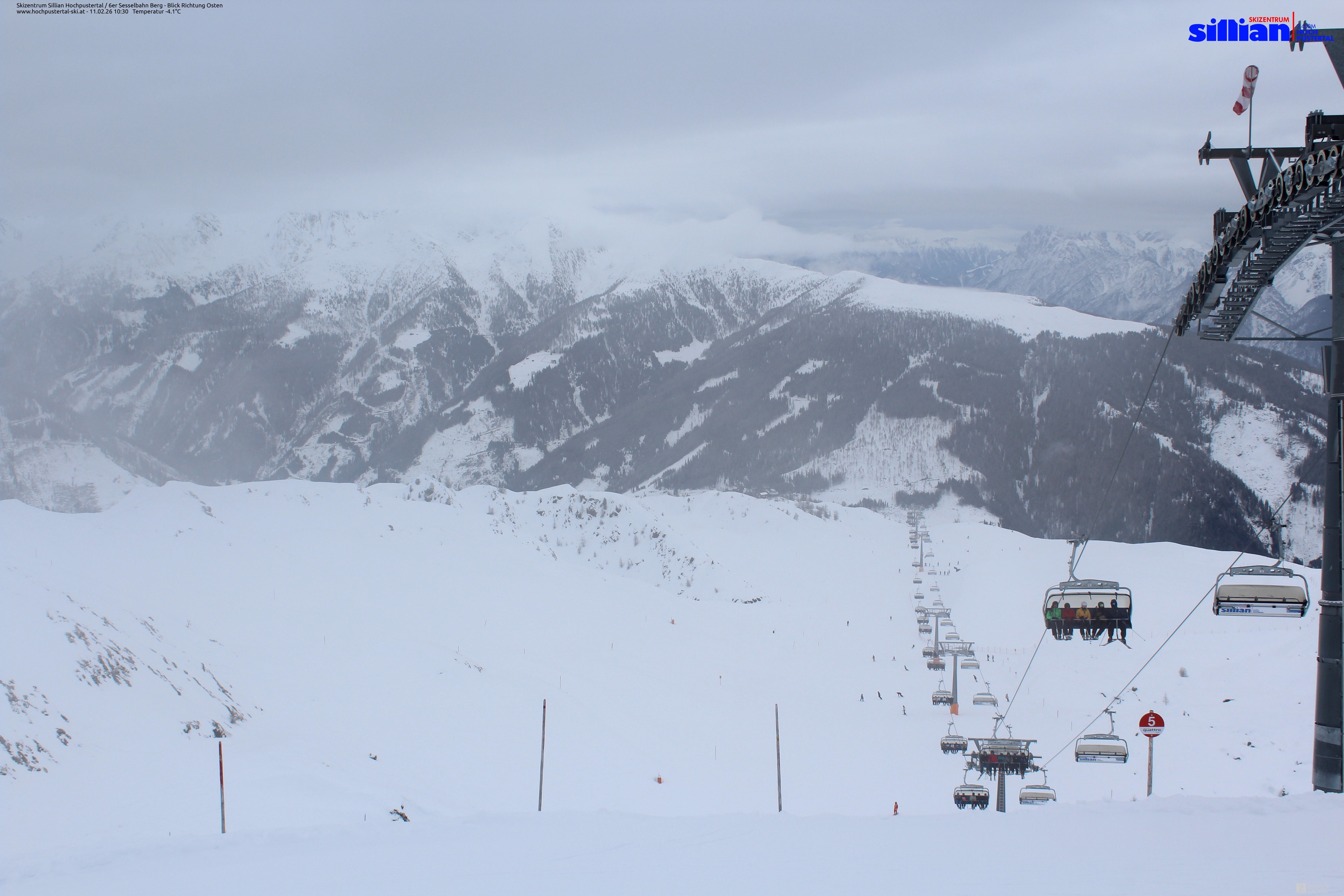 Archiv Foto Webcam Sillian, 6er-Sesselbahn Thurntaler