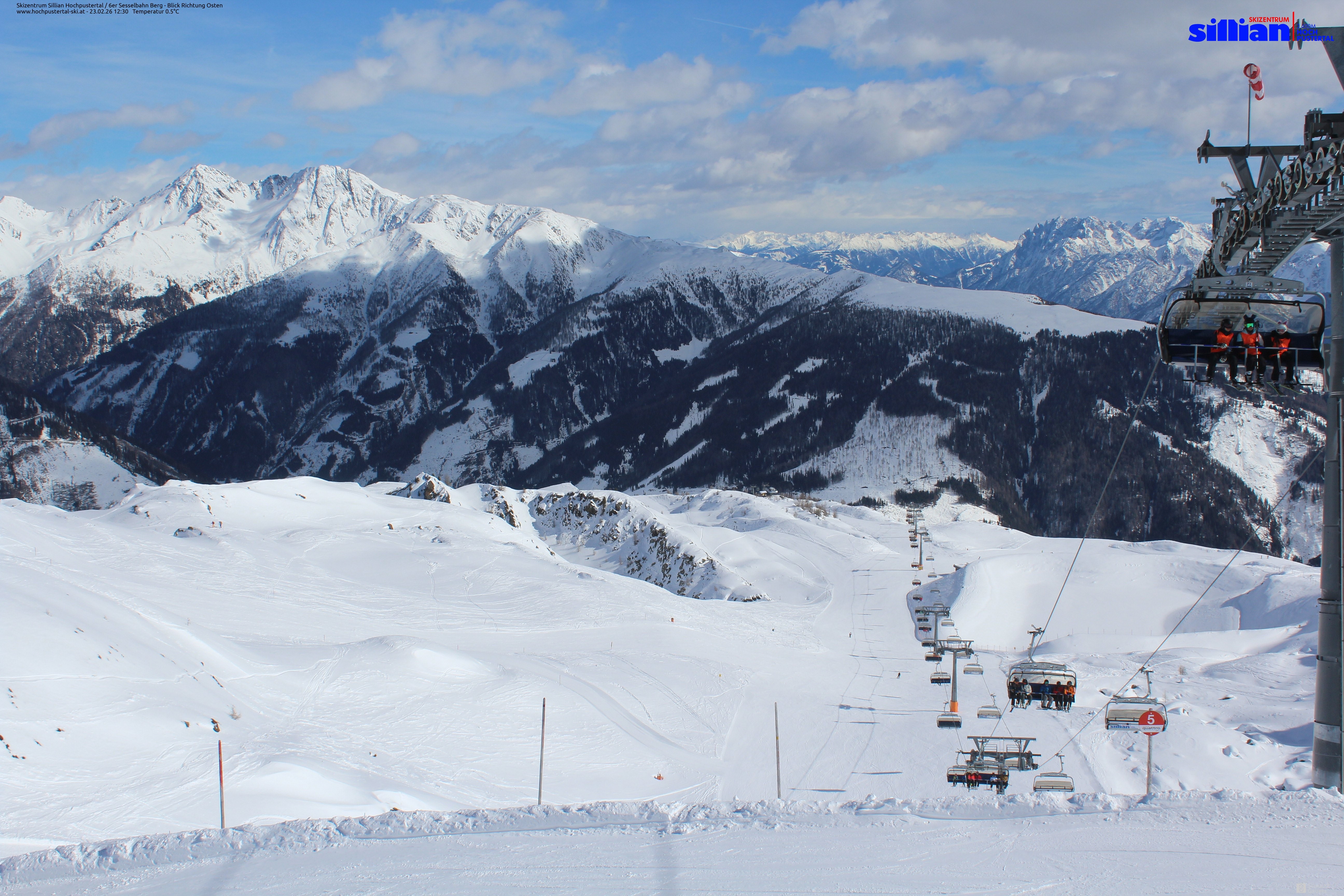 Archiv Foto Webcam Sillian, 6er-Sesselbahn Thurntaler