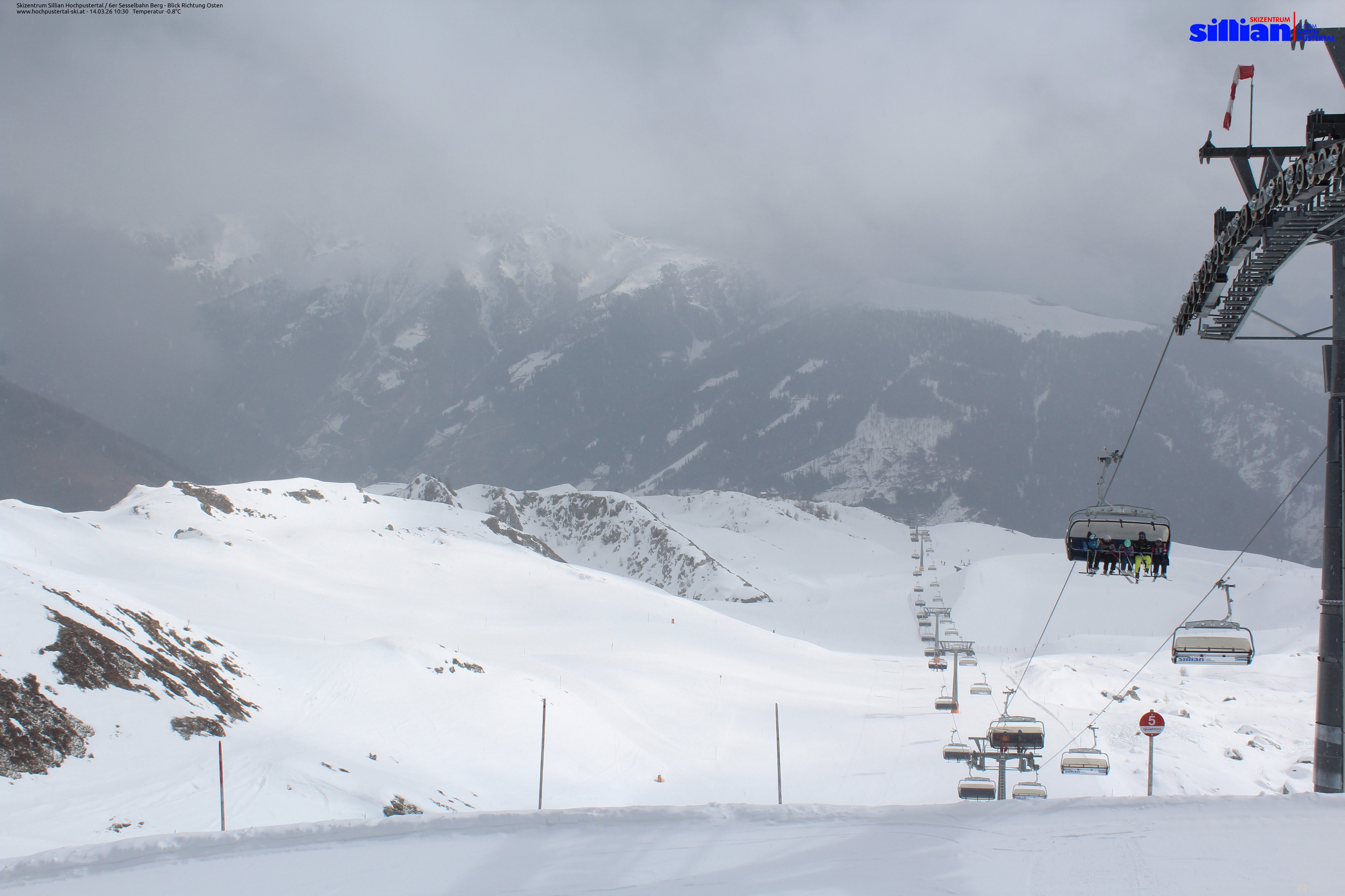Archiv Foto Webcam Sillian, 6er-Sesselbahn Thurntaler
