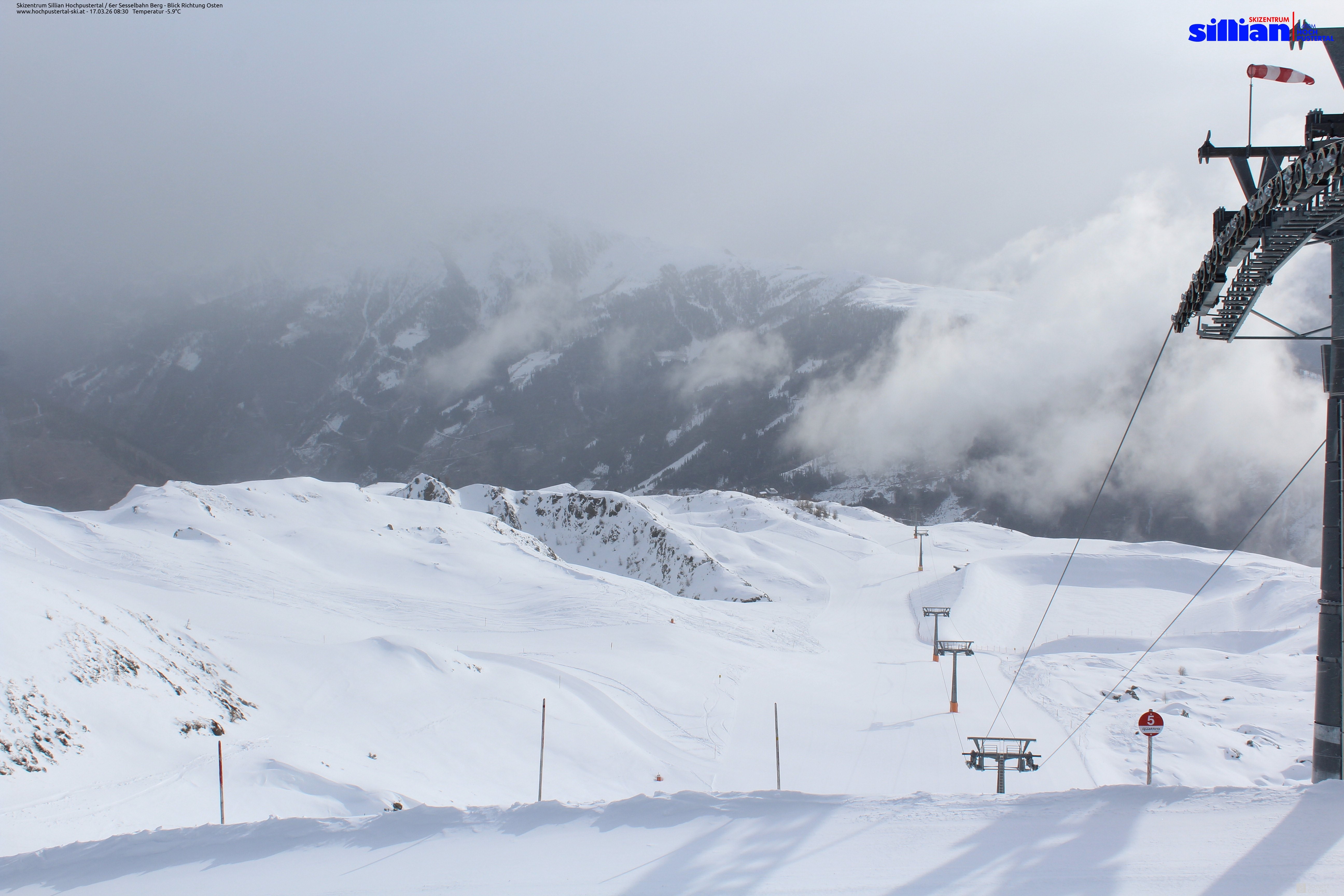 Archiv Foto Webcam Sillian, 6er-Sesselbahn Thurntaler