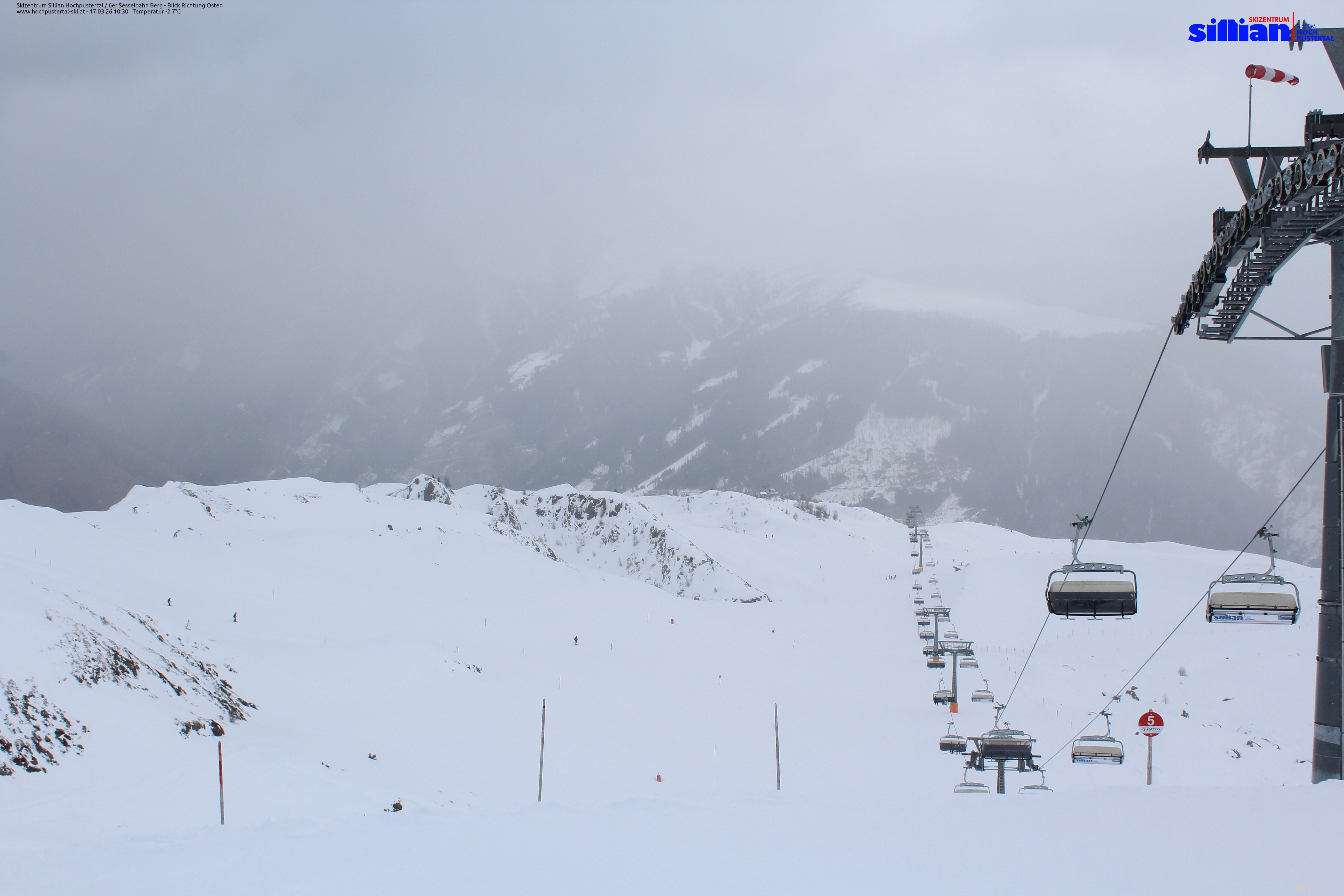 Archiv Foto Webcam Sillian, 6er-Sesselbahn Thurntaler