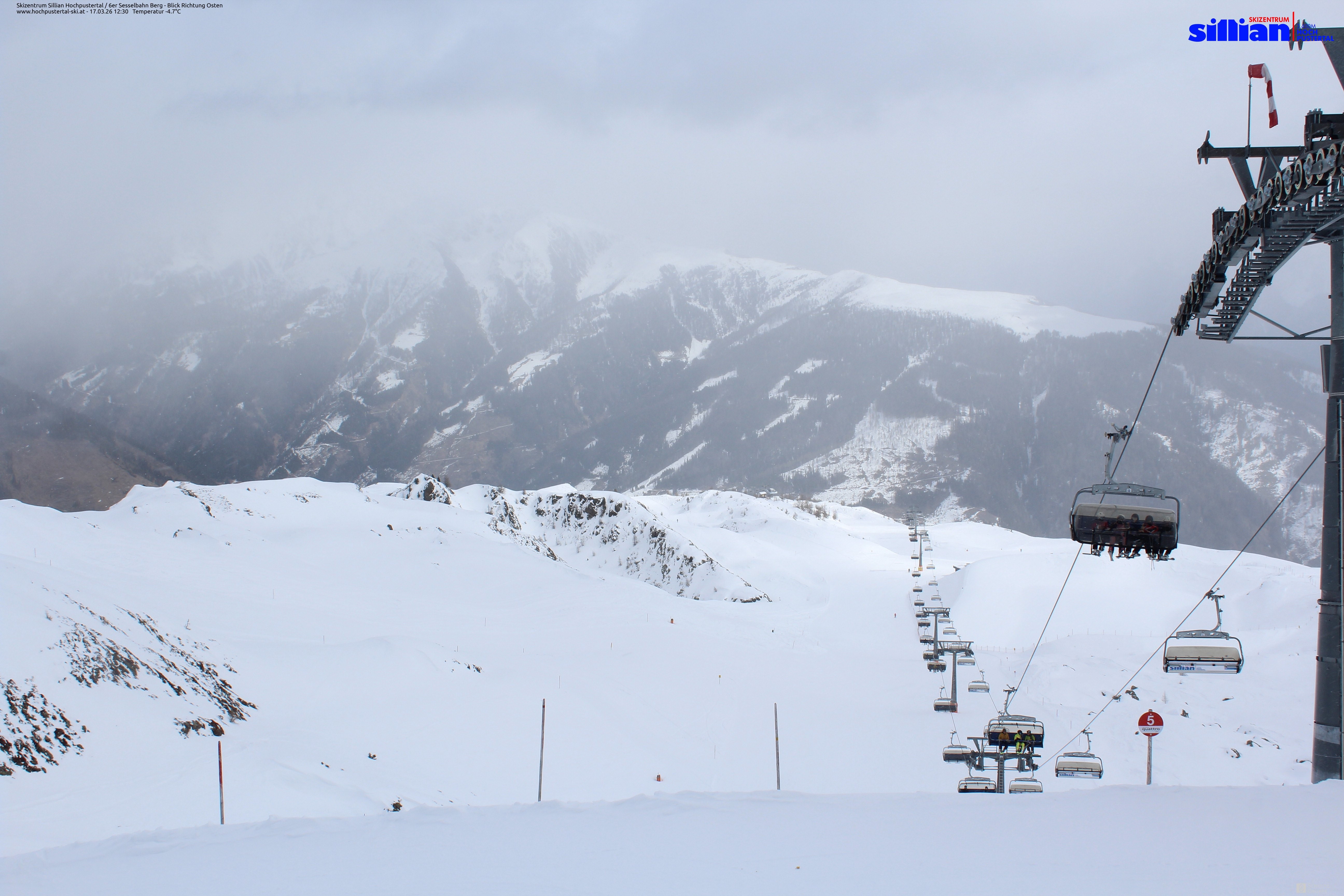 Archiv Foto Webcam Sillian, 6er-Sesselbahn Thurntaler