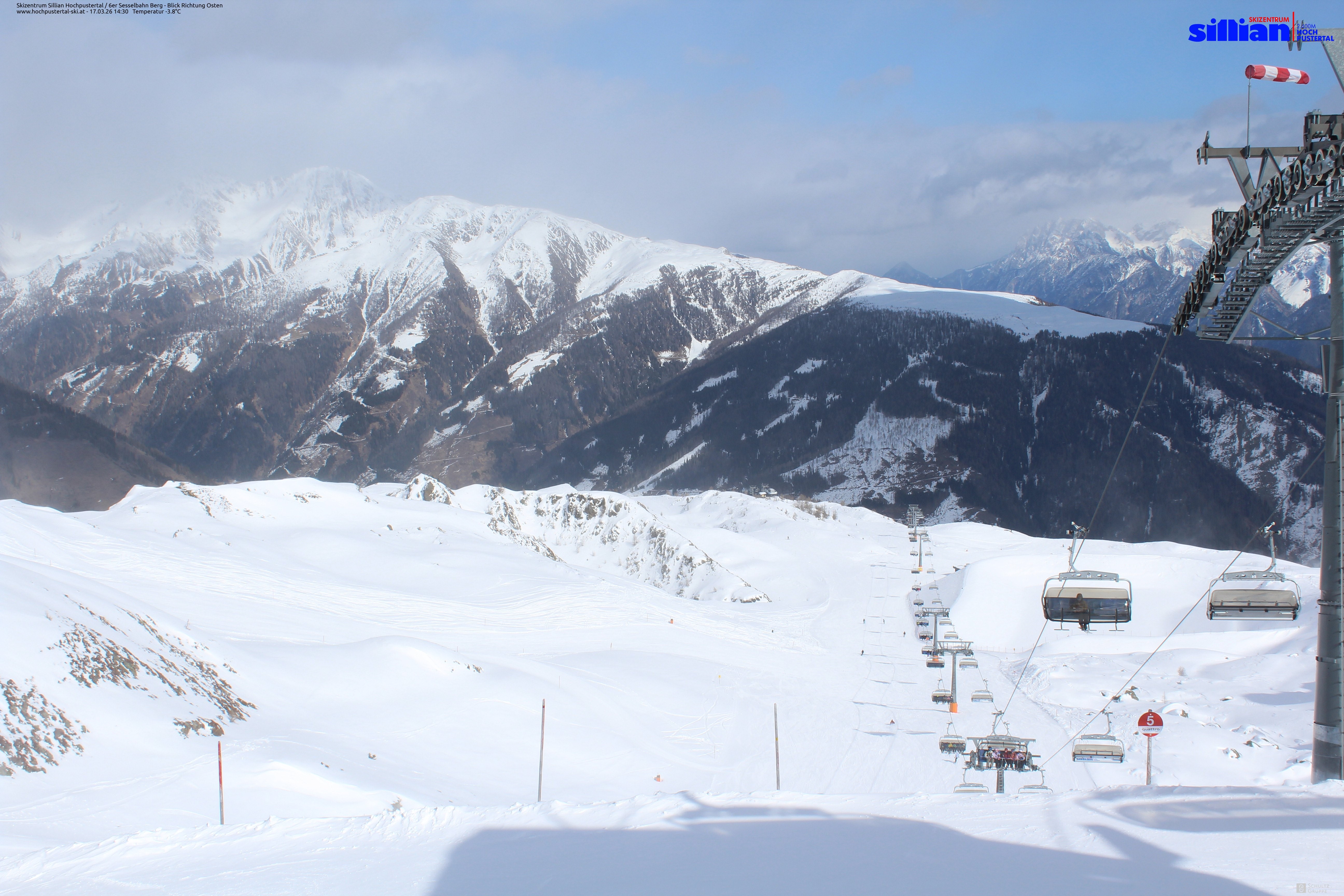 Archiv Foto Webcam Sillian, 6er-Sesselbahn Thurntaler