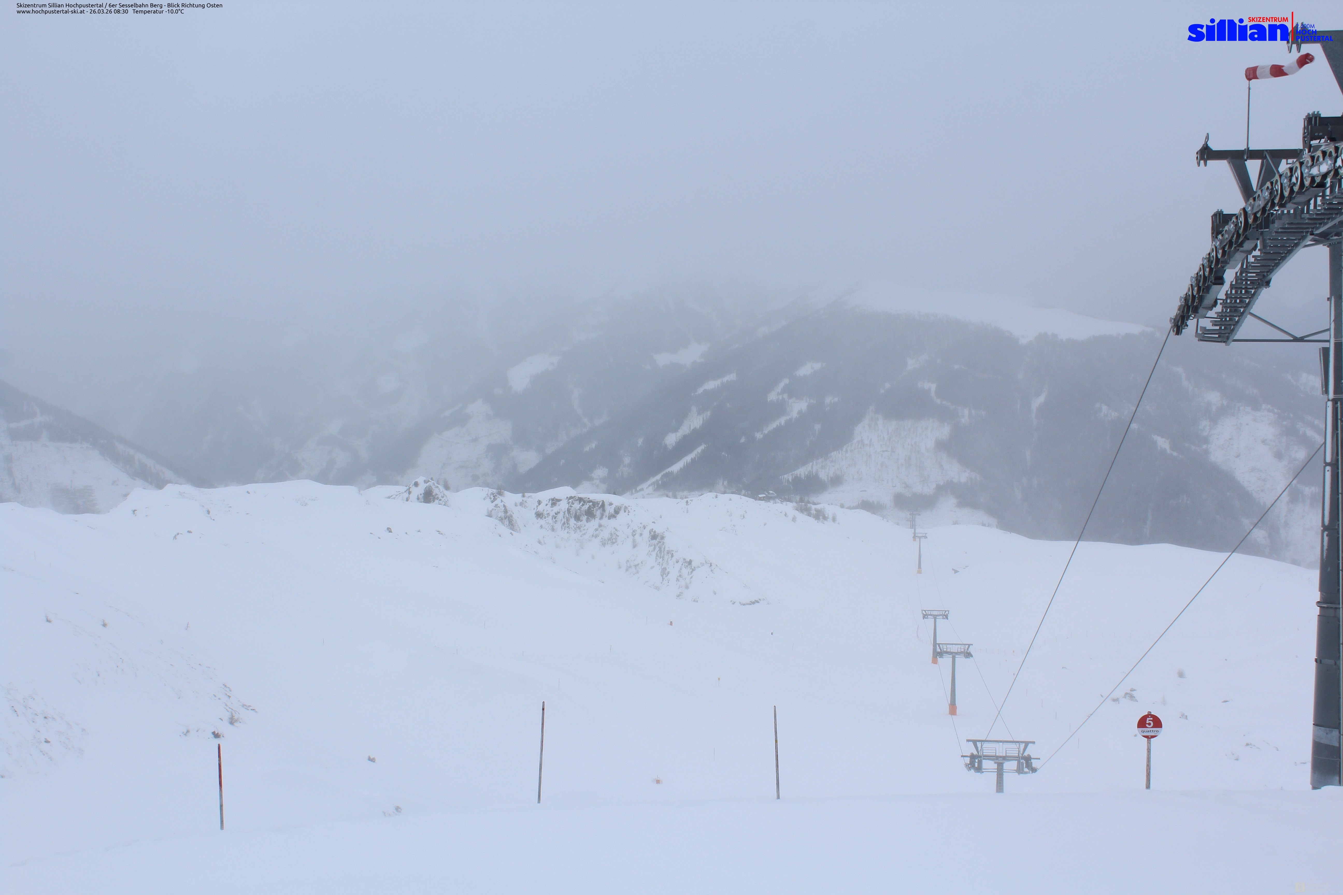 Archiv Foto Webcam Sillian, 6er-Sesselbahn Thurntaler