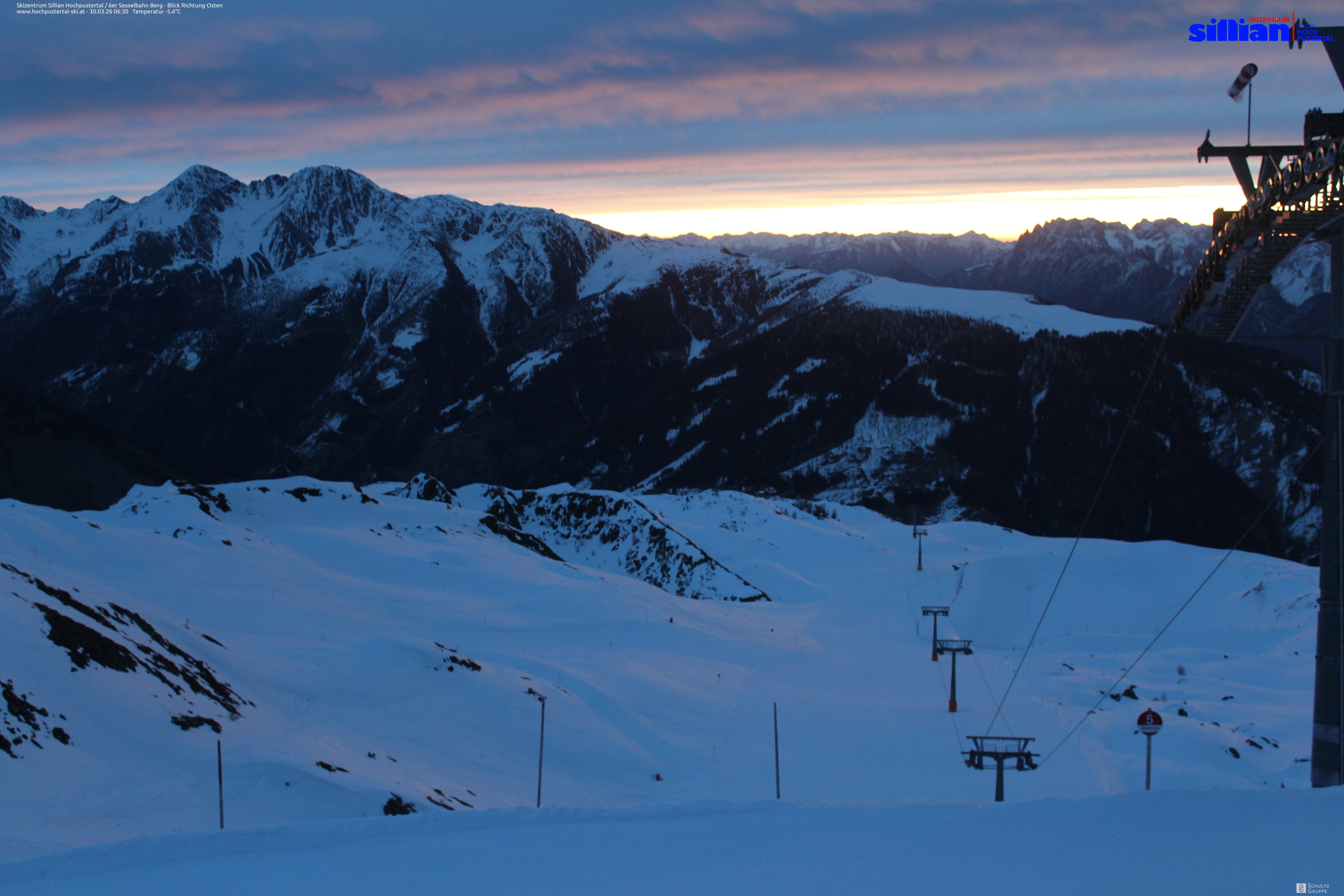 Archiv Foto Webcam Sillian, 6er-Sesselbahn Thurntaler