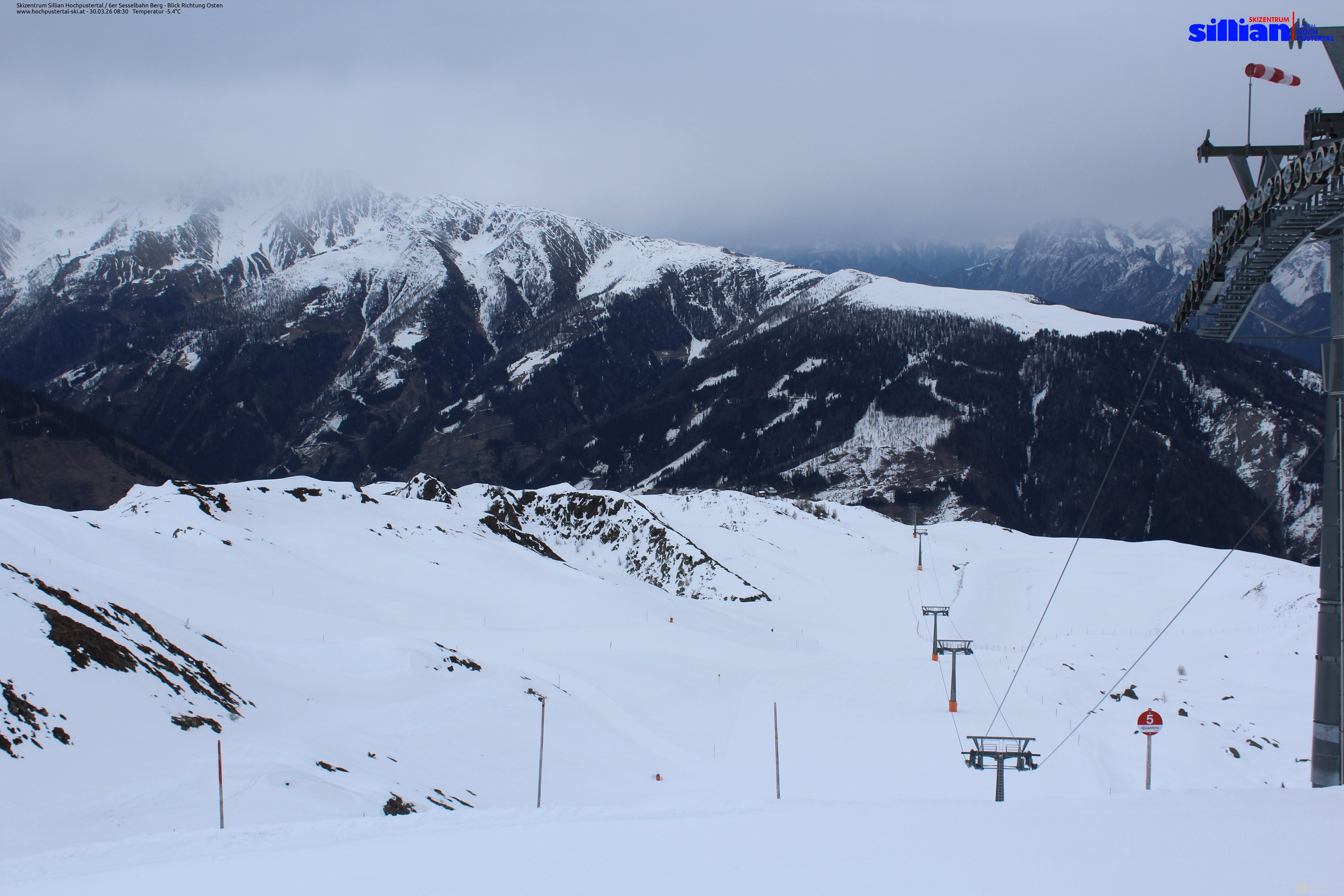 Archiv Foto Webcam Sillian, 6er-Sesselbahn Thurntaler