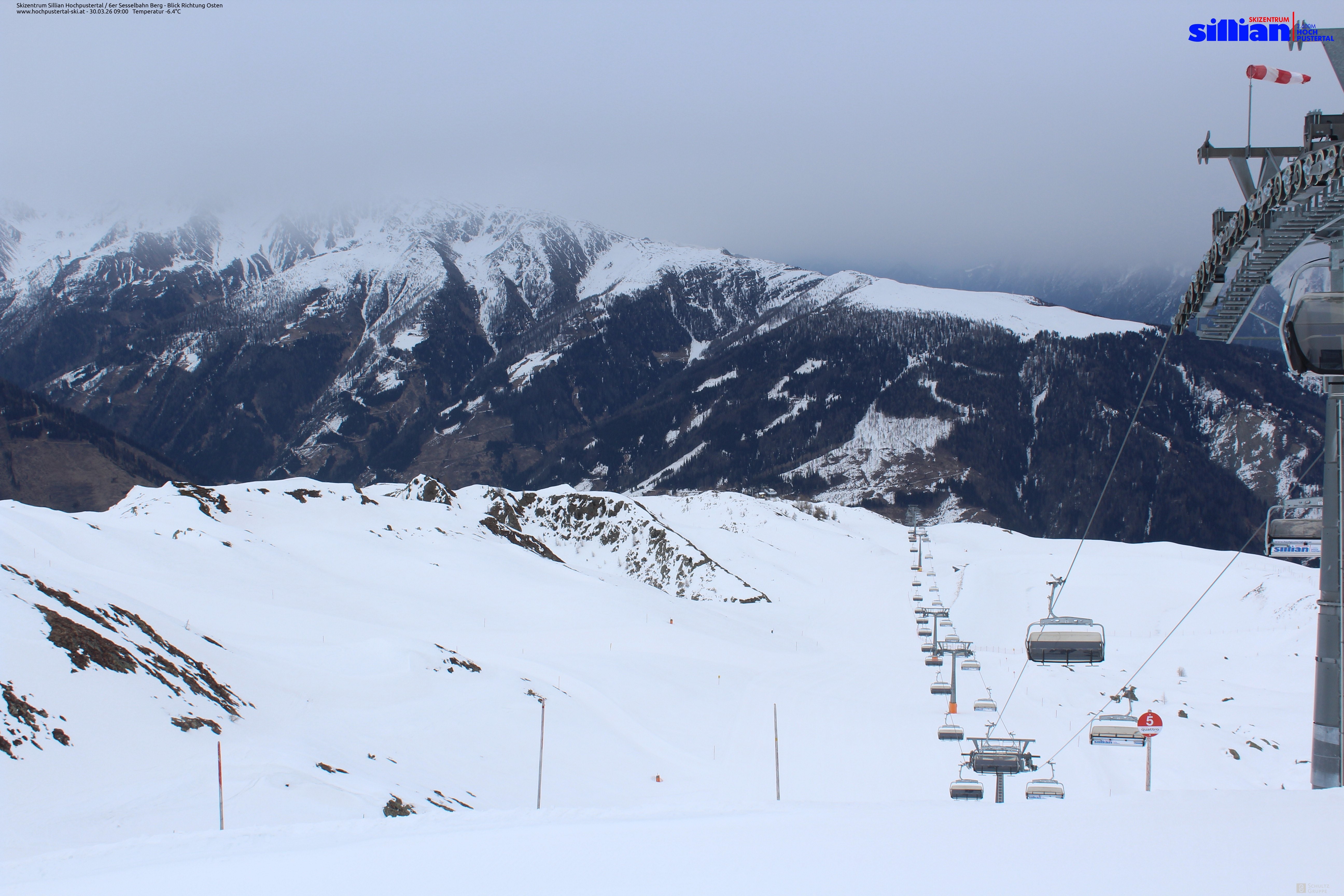 Archiv Foto Webcam Sillian, 6er-Sesselbahn Thurntaler
