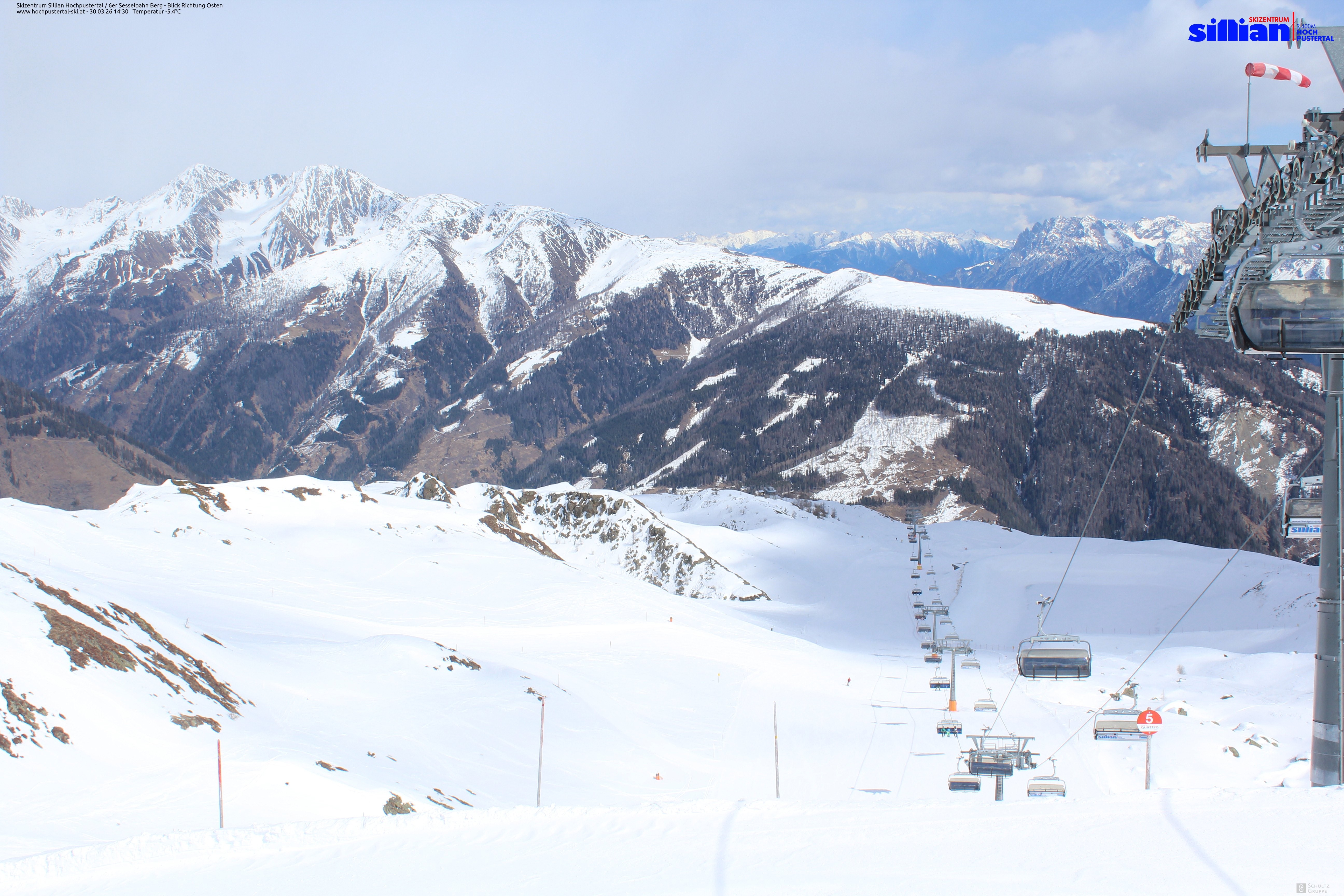 Archiv Foto Webcam Sillian, 6er-Sesselbahn Thurntaler
