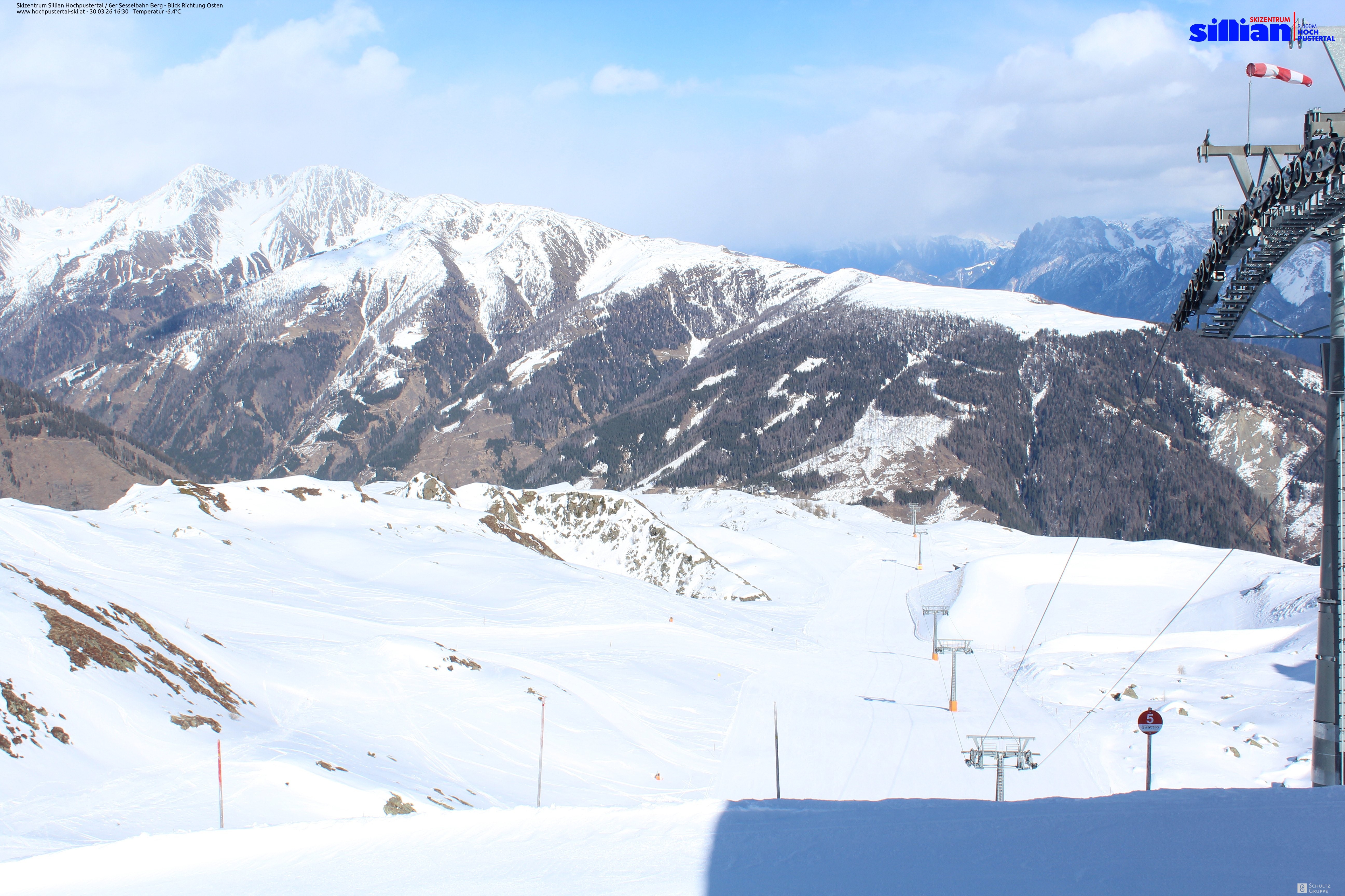 Archiv Foto Webcam Sillian, 6er-Sesselbahn Thurntaler