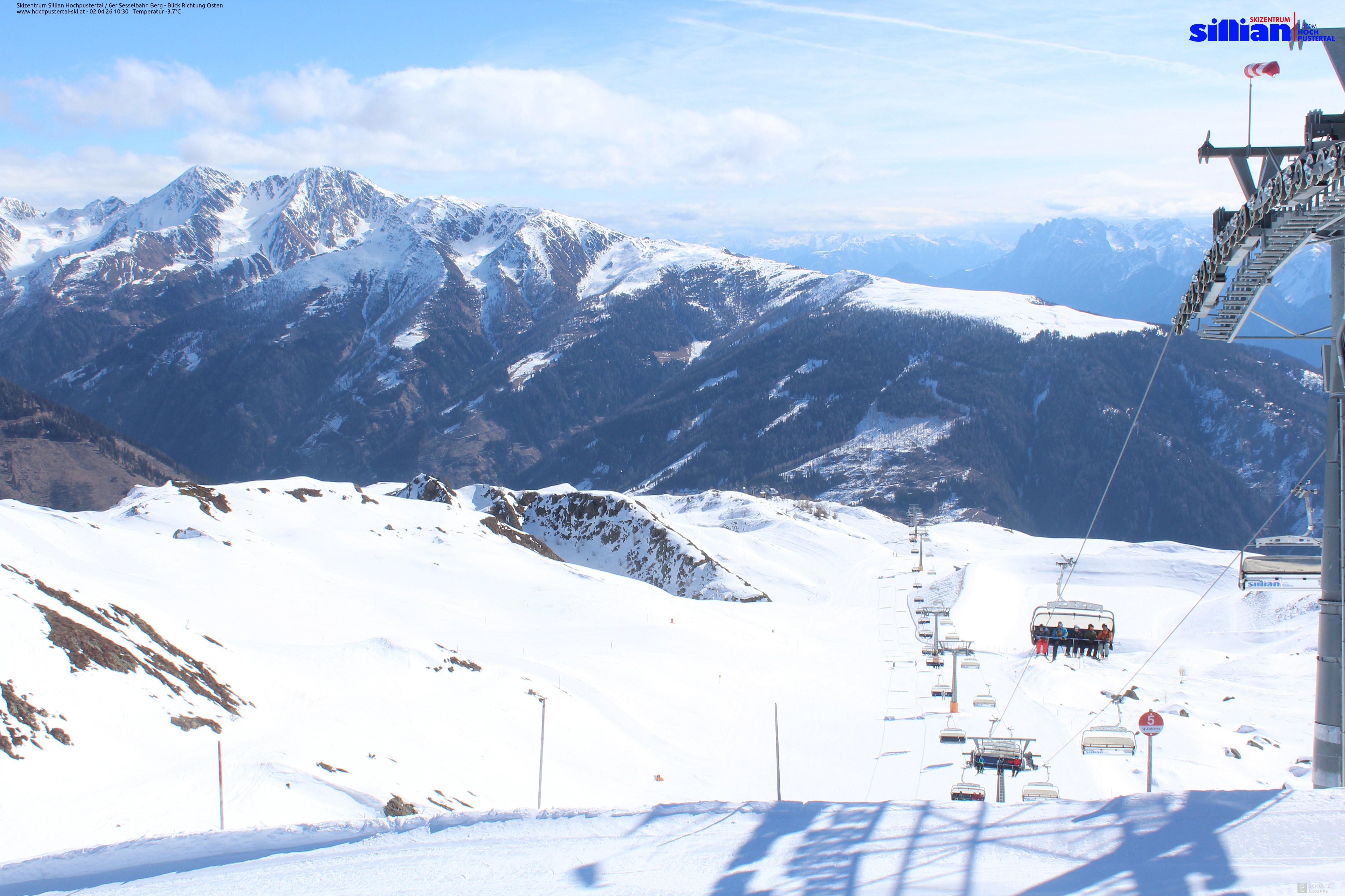 Archiv Foto Webcam Sillian, 6er-Sesselbahn Thurntaler