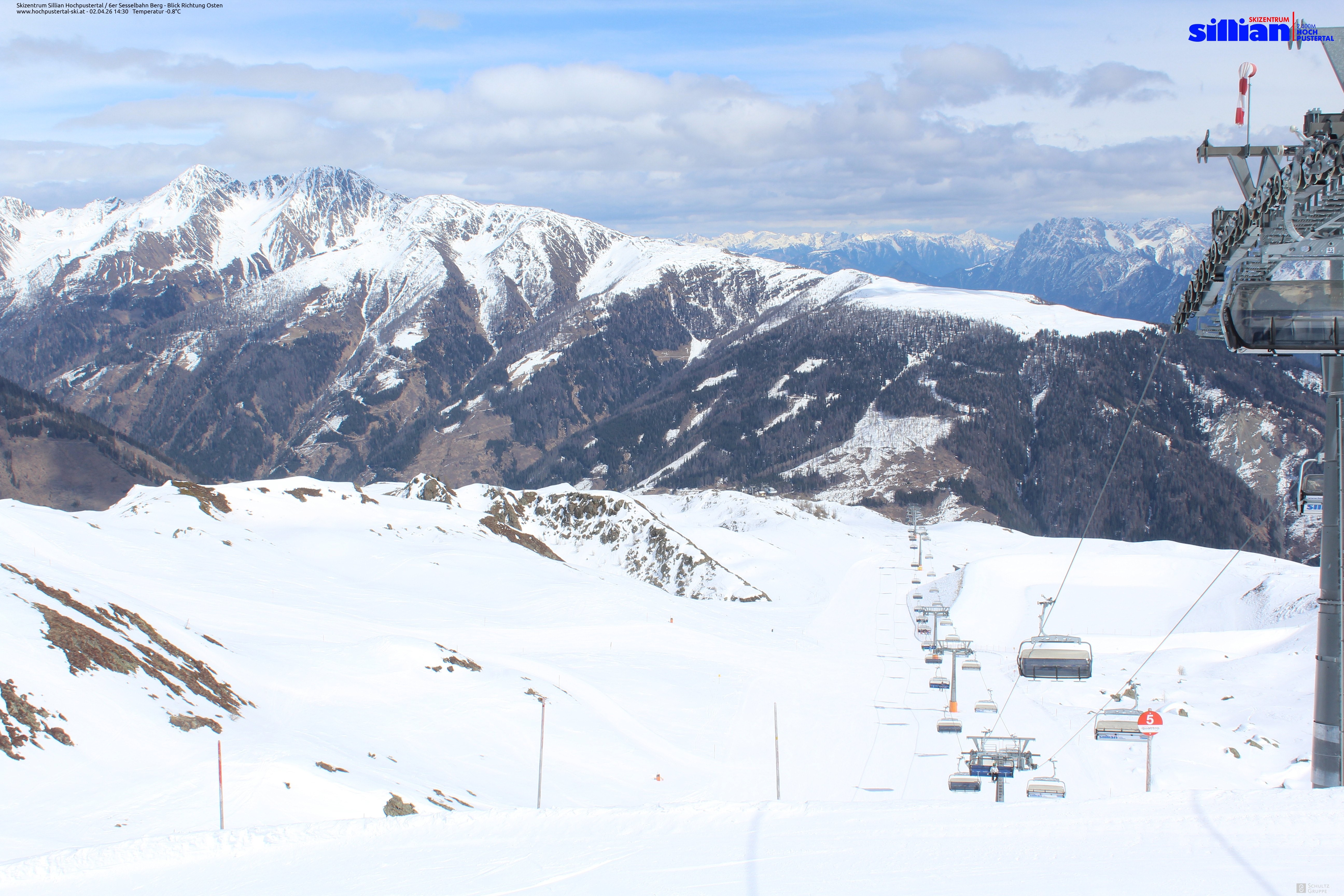 Archiv Foto Webcam Sillian, 6er-Sesselbahn Thurntaler