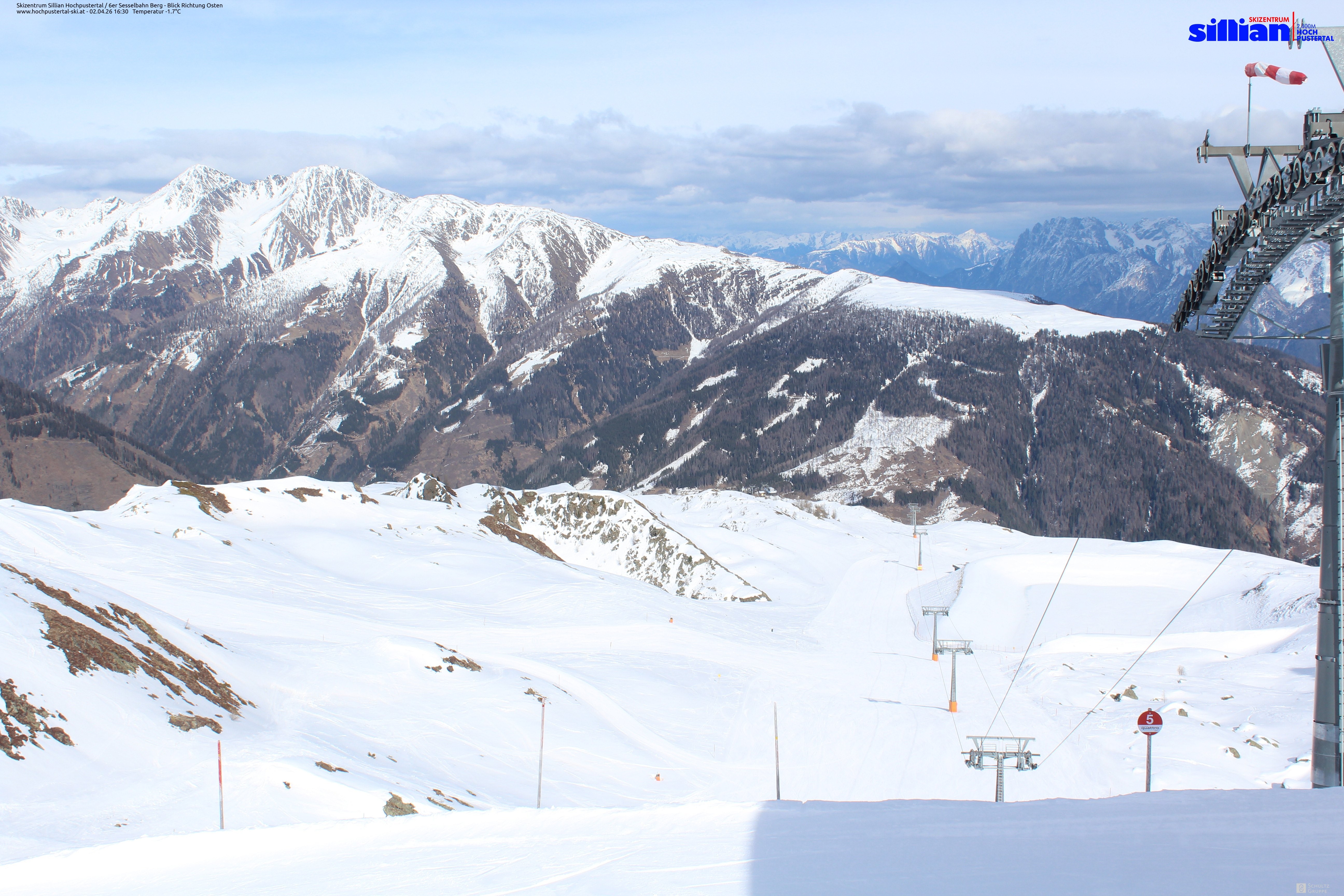 Archiv Foto Webcam Sillian, 6er-Sesselbahn Thurntaler