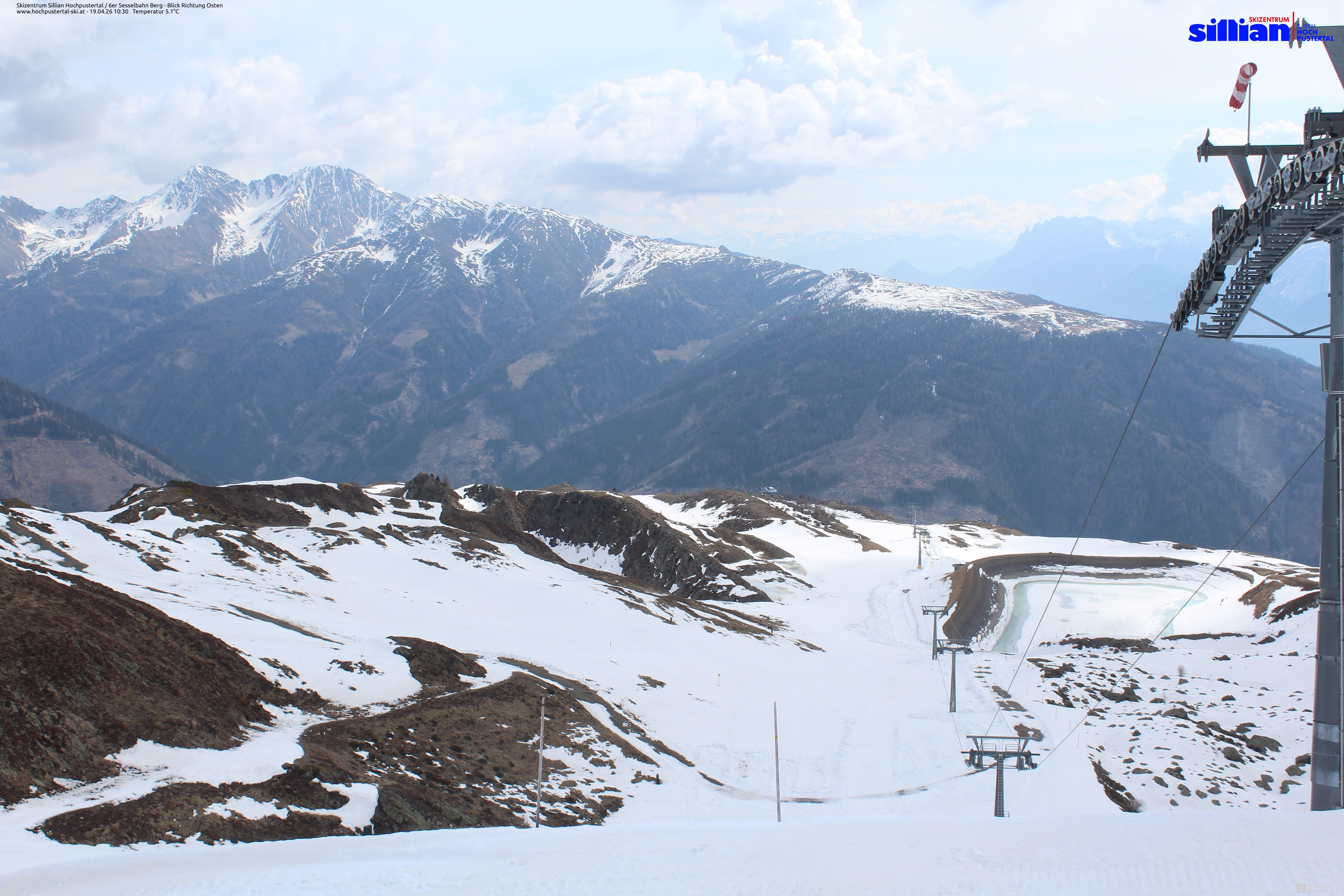 Archiv Foto Webcam Sillian, 6er-Sesselbahn Thurntaler