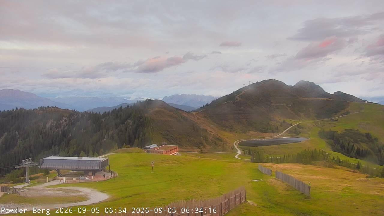 Archiv Foto Webcam Flachauwinkl-Kleinarl: Bergstation Powder Shuttle