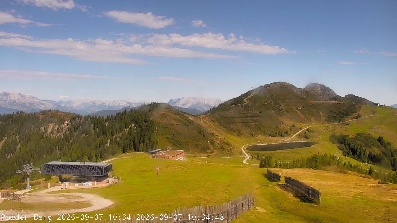 Archiv Foto Webcam Flachauwinkl-Kleinarl: Bergstation Powder Shuttle