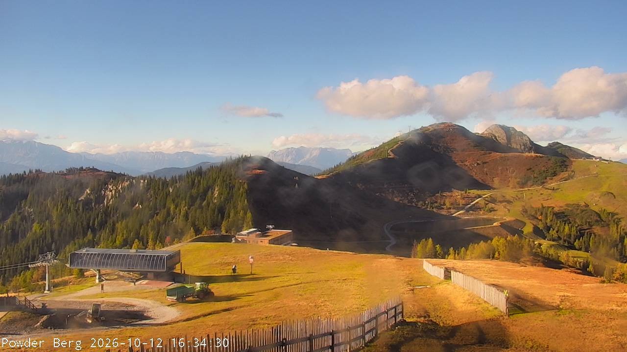 Archiv Foto Webcam Flachauwinkl-Kleinarl: Bergstation Powder Shuttle