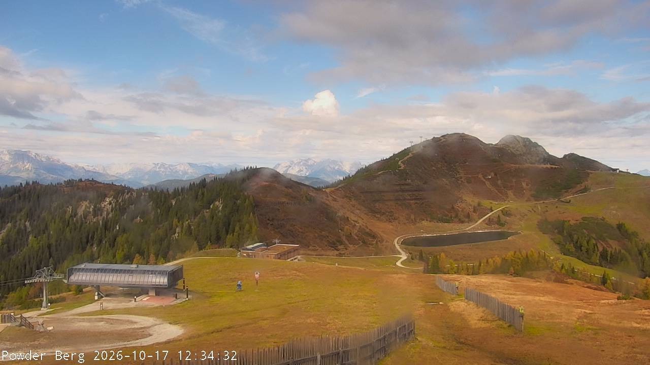 Archiv Foto Webcam Flachauwinkl-Kleinarl: Bergstation Powder Shuttle
