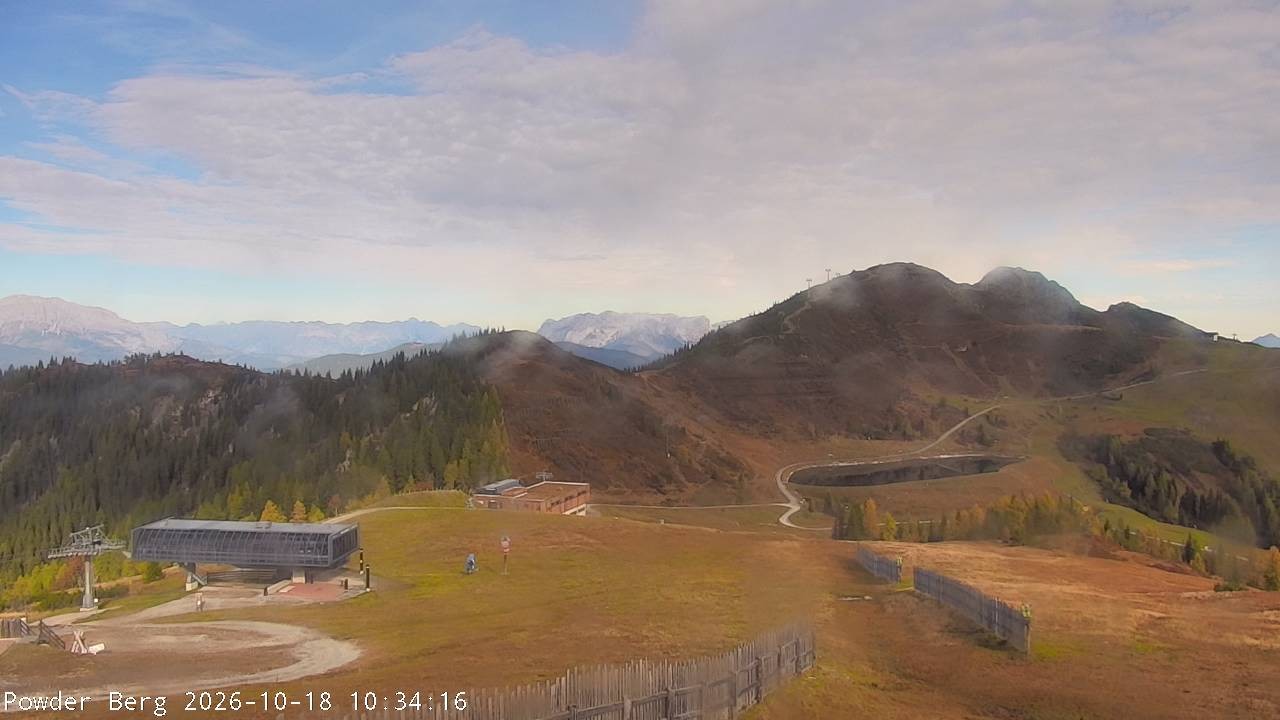 Archiv Foto Webcam Flachauwinkl-Kleinarl: Bergstation Powder Shuttle