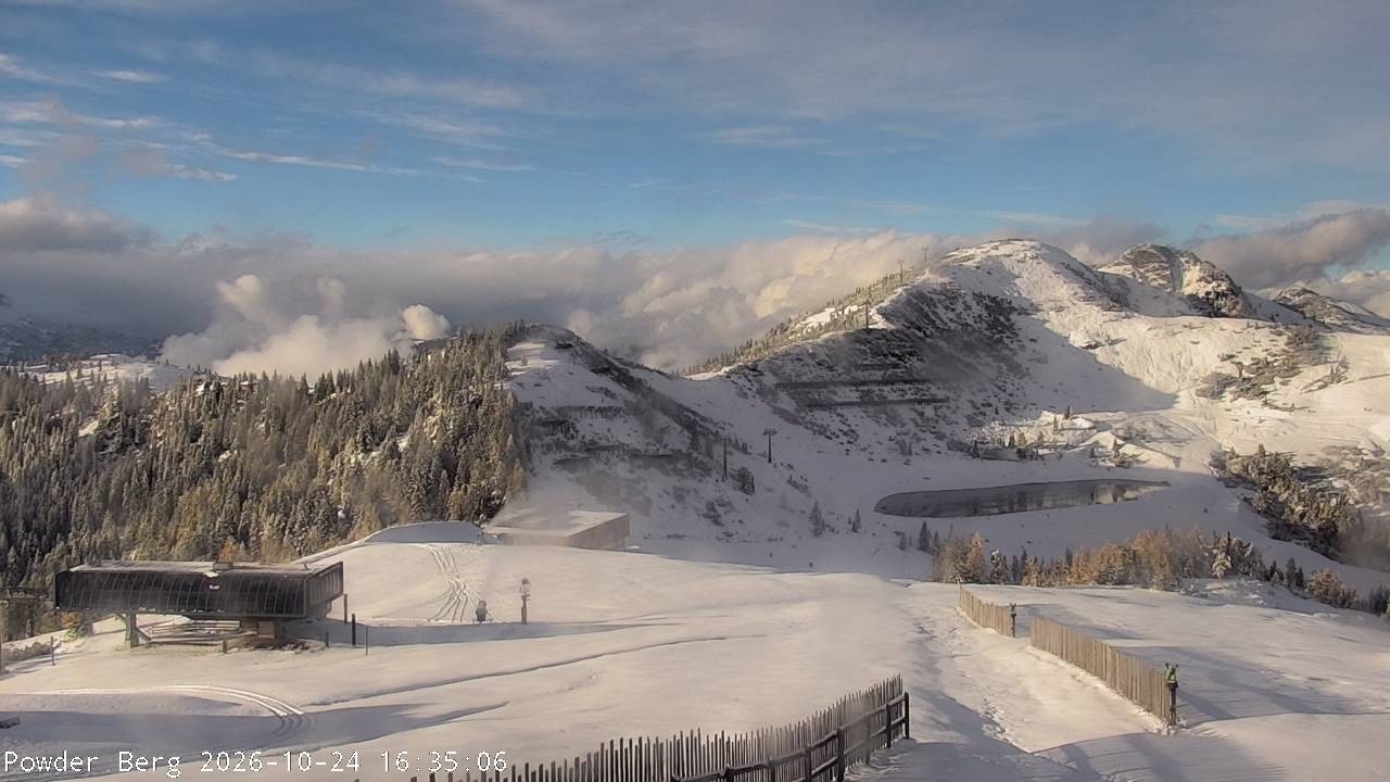 Archiv Foto Webcam Flachauwinkl-Kleinarl: Bergstation Powder Shuttle