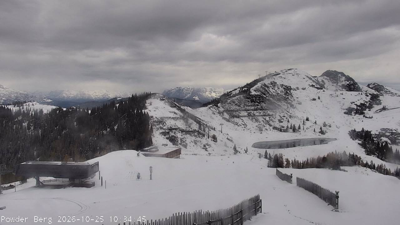 Archiv Foto Webcam Flachauwinkl-Kleinarl: Bergstation Powder Shuttle