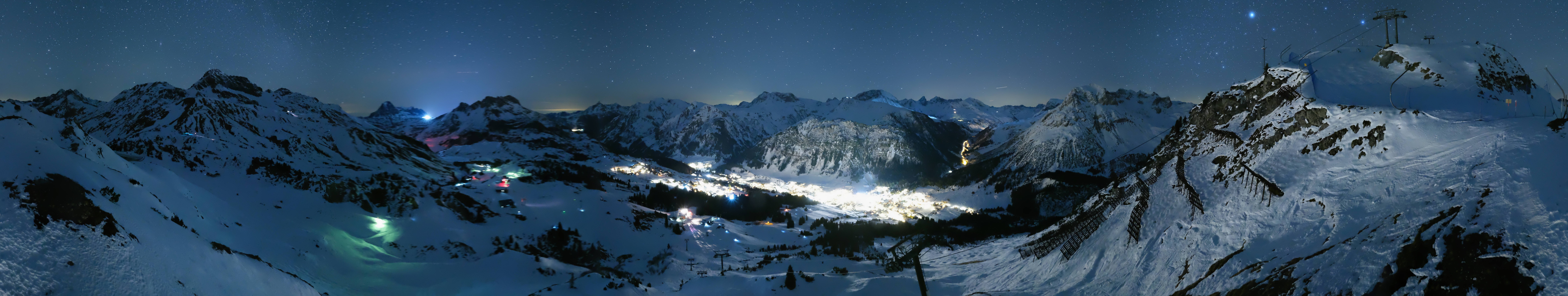 Archiv Foto Webcam Lech-Zürs: Kriegerhorn Panoramablick
