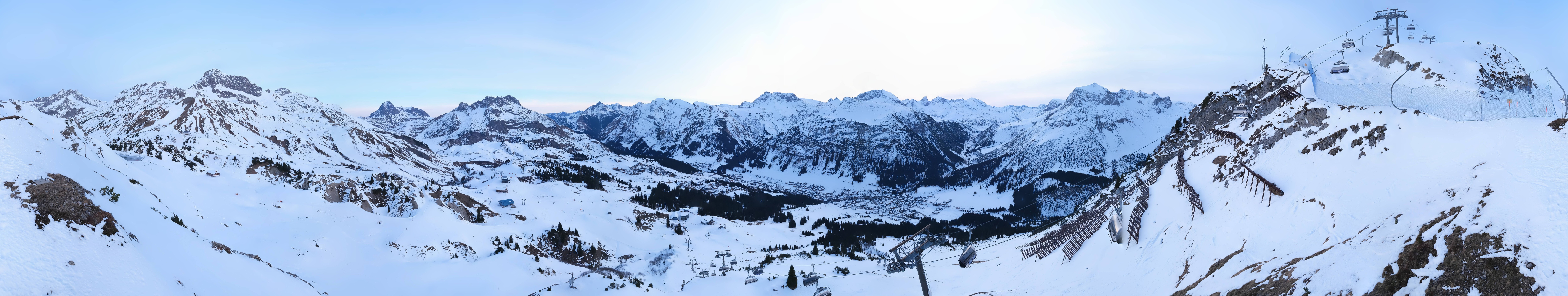 Archiv Foto Webcam Lech-Zürs: Kriegerhorn Panoramablick