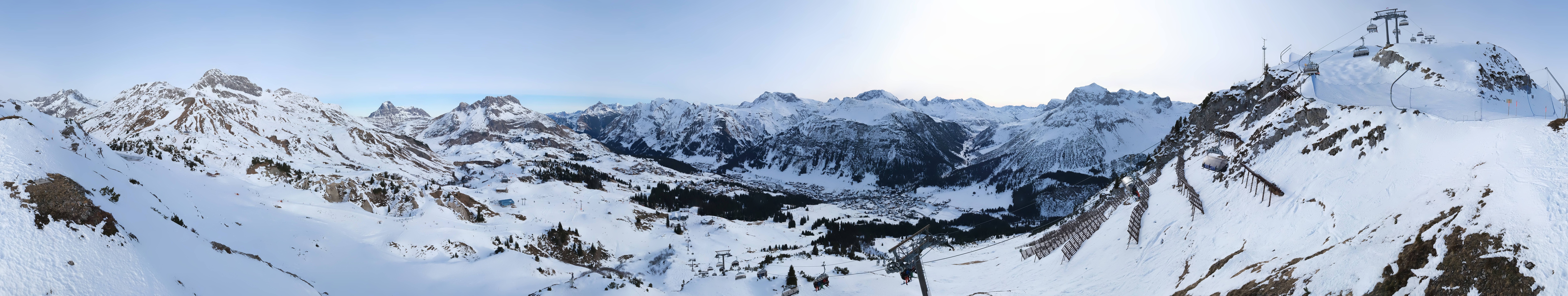Archiv Foto Webcam Lech-Zürs: Kriegerhorn Panoramablick