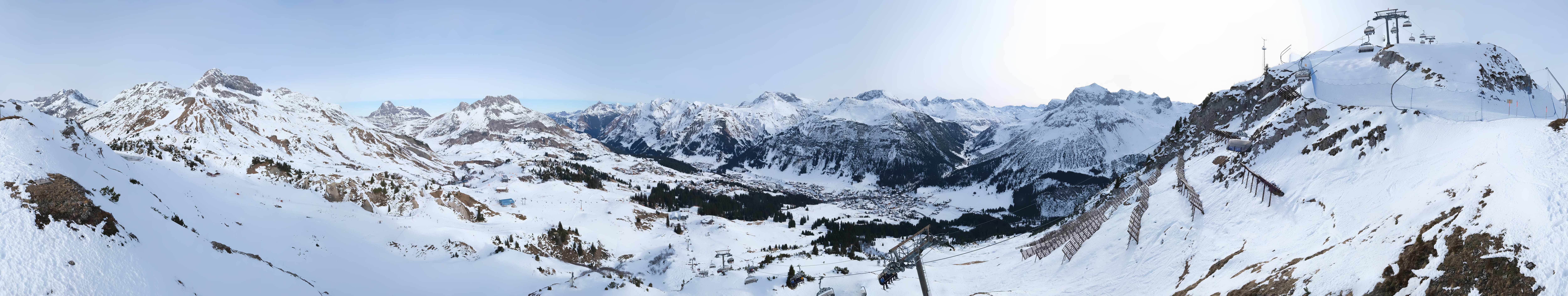 Archiv Foto Webcam Lech-Zürs: Kriegerhorn Panoramablick