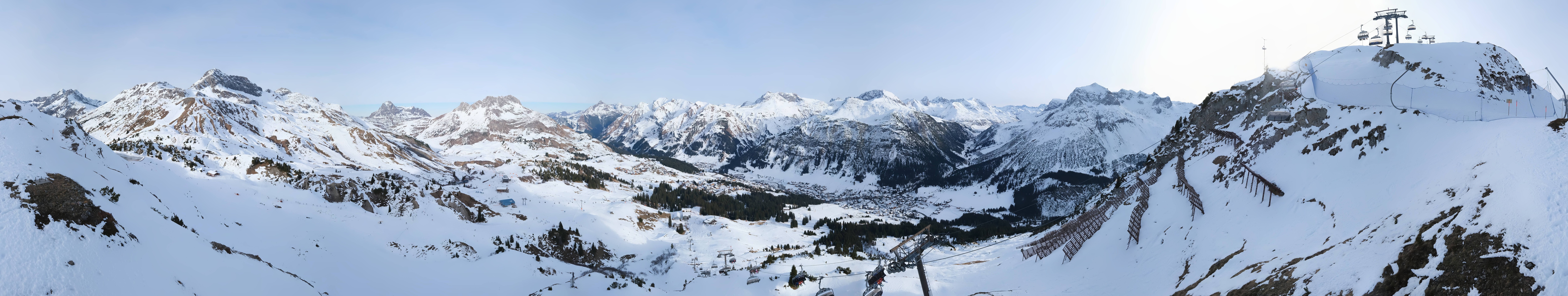 Archiv Foto Webcam Lech-Zürs: Kriegerhorn Panoramablick