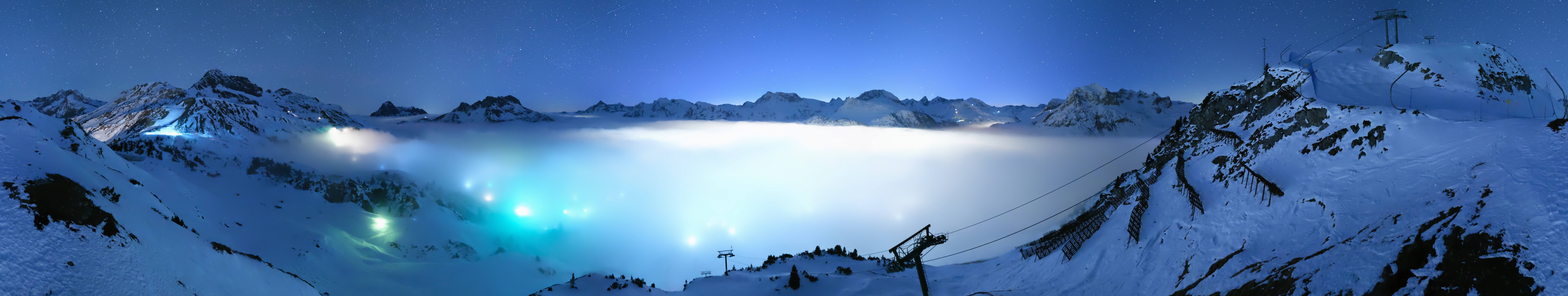 Archiv Foto Webcam Lech-Zürs: Kriegerhorn Panoramablick