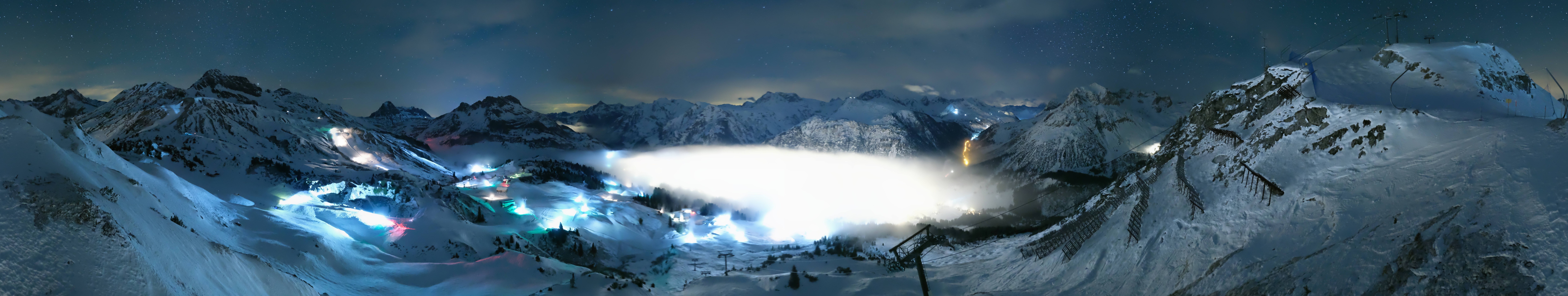 Archiv Foto Webcam Lech-Zürs: Kriegerhorn Panoramablick