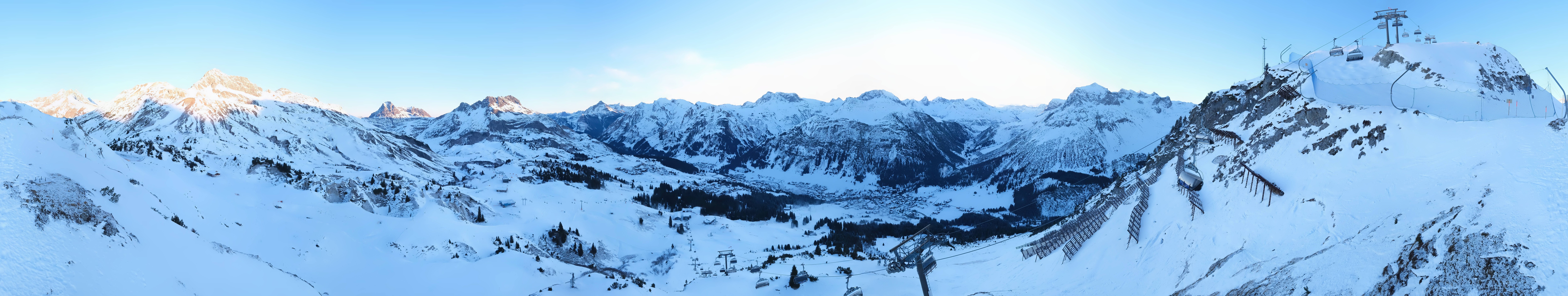 Archiv Foto Webcam Lech-Zürs: Kriegerhorn Panoramablick