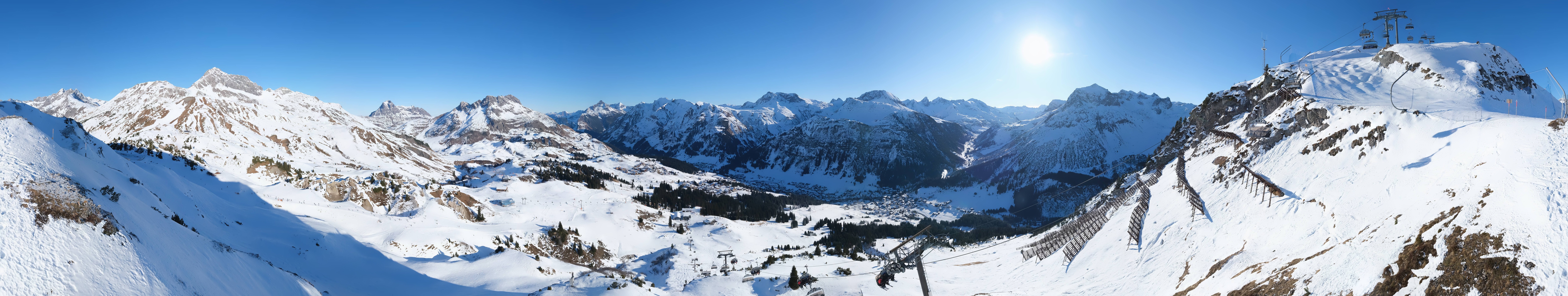 Archiv Foto Webcam Lech-Zürs: Kriegerhorn Panoramablick