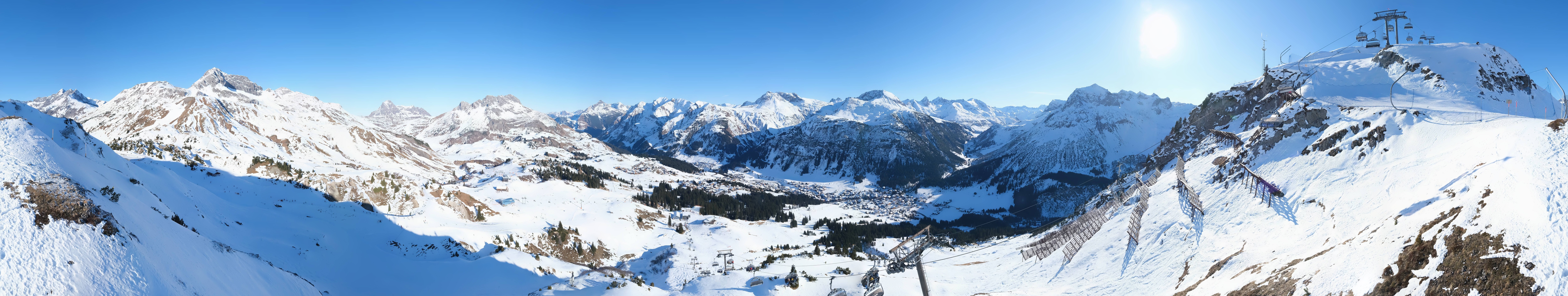 Archiv Foto Webcam Lech-Zürs: Kriegerhorn Panoramablick