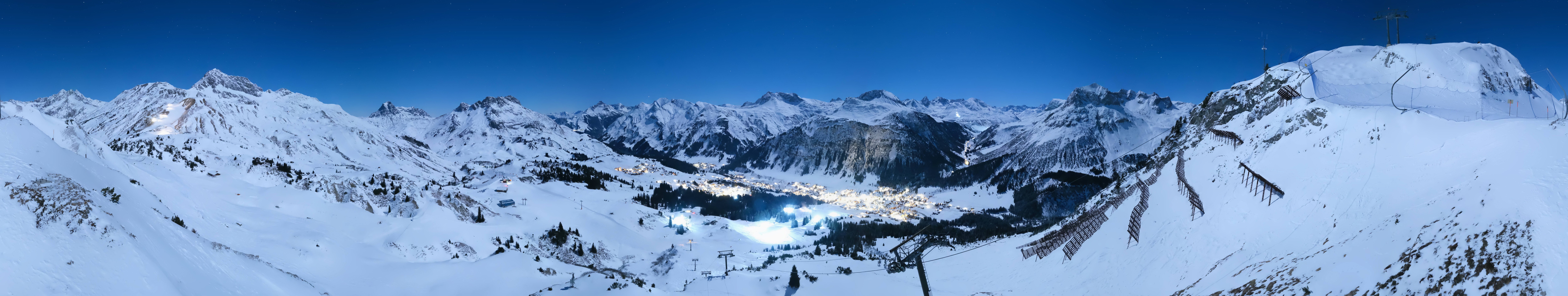 Archiv Foto Webcam Lech-Zürs: Kriegerhorn Panoramablick